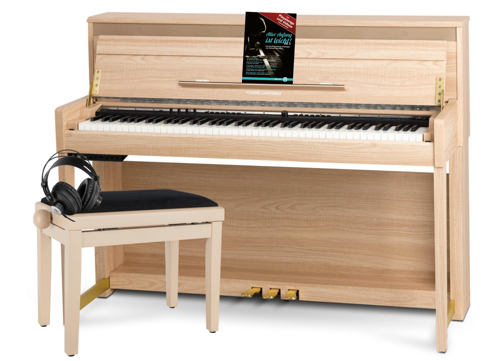 Digitalpiano UP-1 E-Piano Set - 88 gewichtete Tasten mit Graded Hammer-Tastatur
