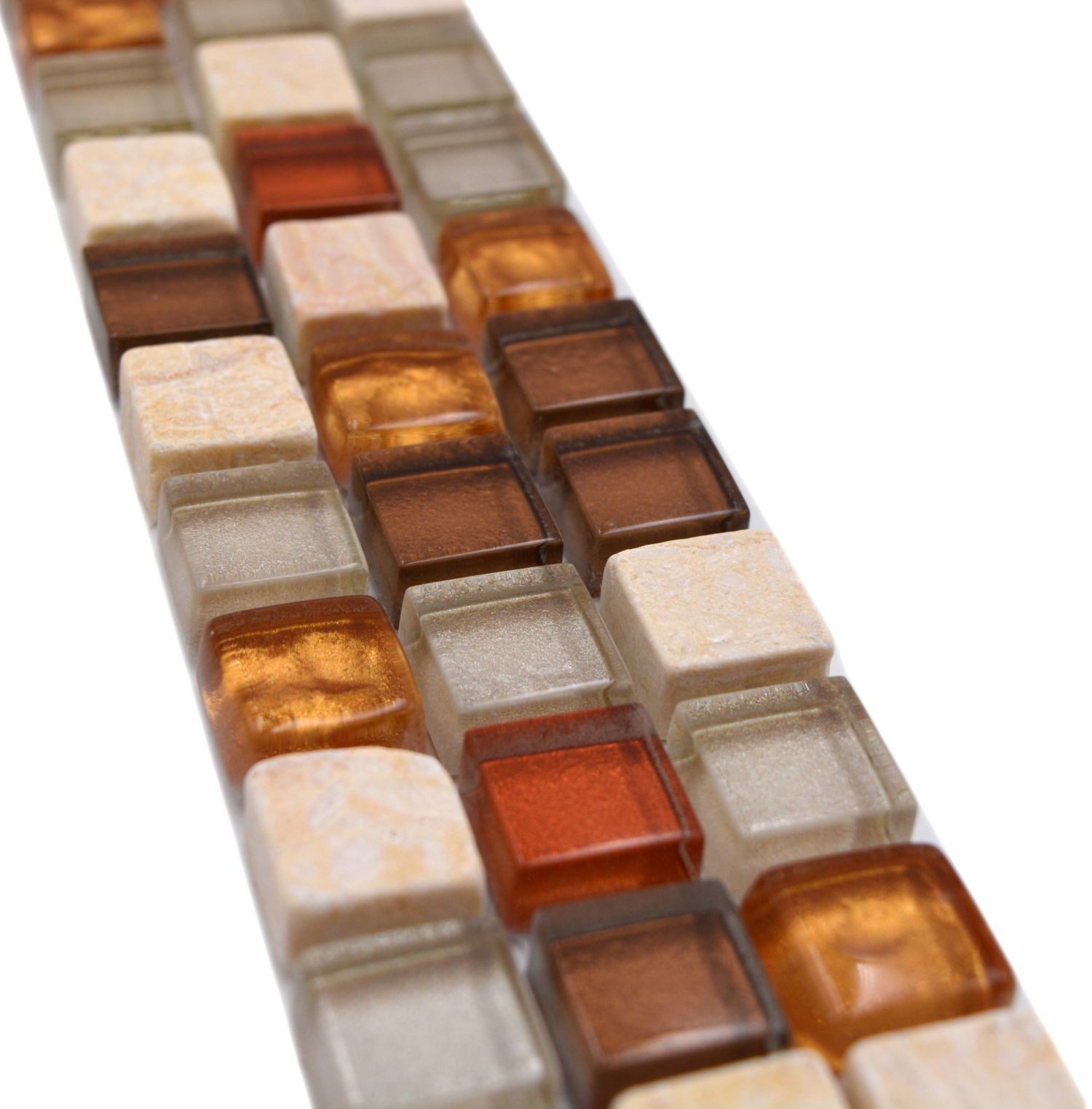 Mosani Mosaikfliesen Bordüre Zierleiste Sockelleiste Glas Mosaikbordüre Akzentleiste
