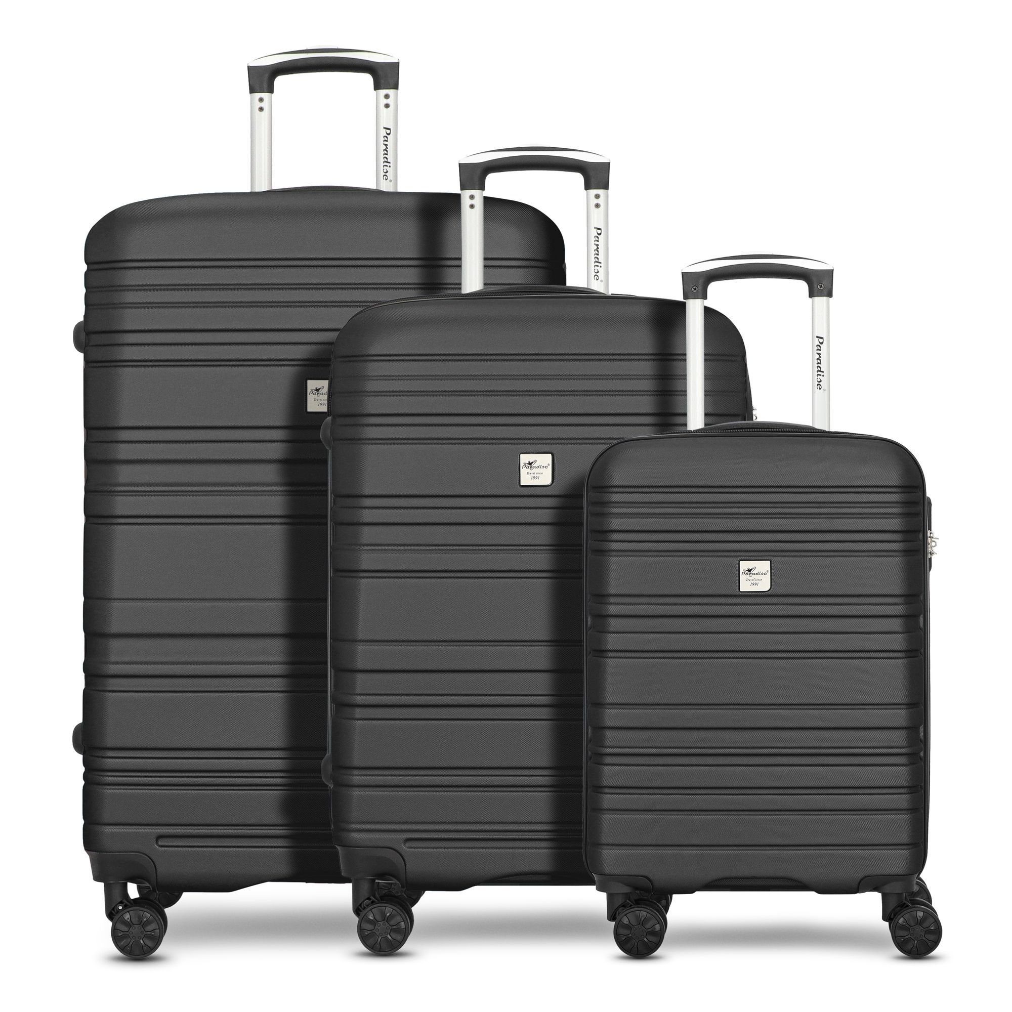 tlg), 4 Trolleyset ABS black Paradise, (3-teilig, 3 Rollen, CHECK.IN®