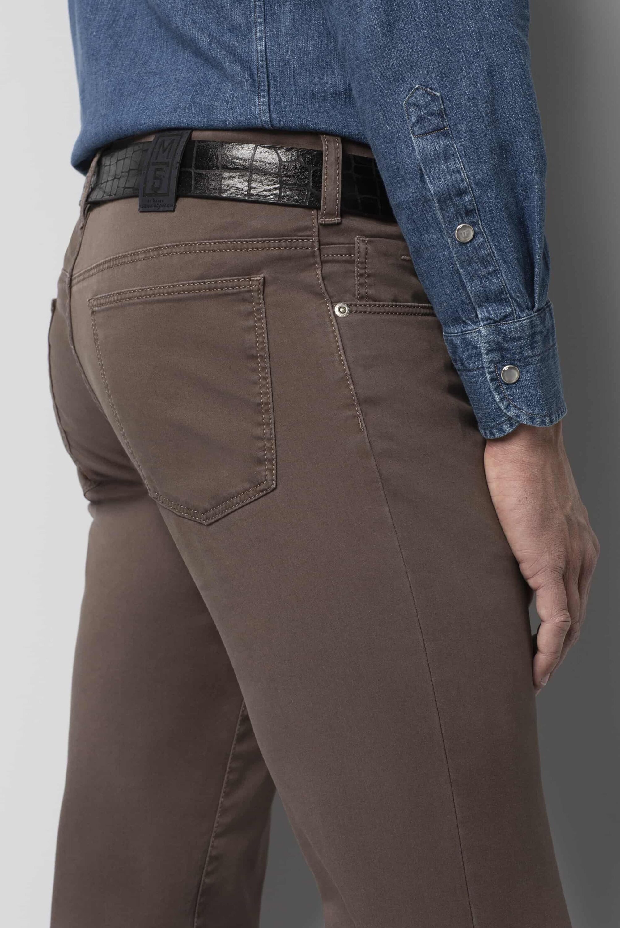 MEYER Chinos M5 Slim mit Stretch-Dehnbund