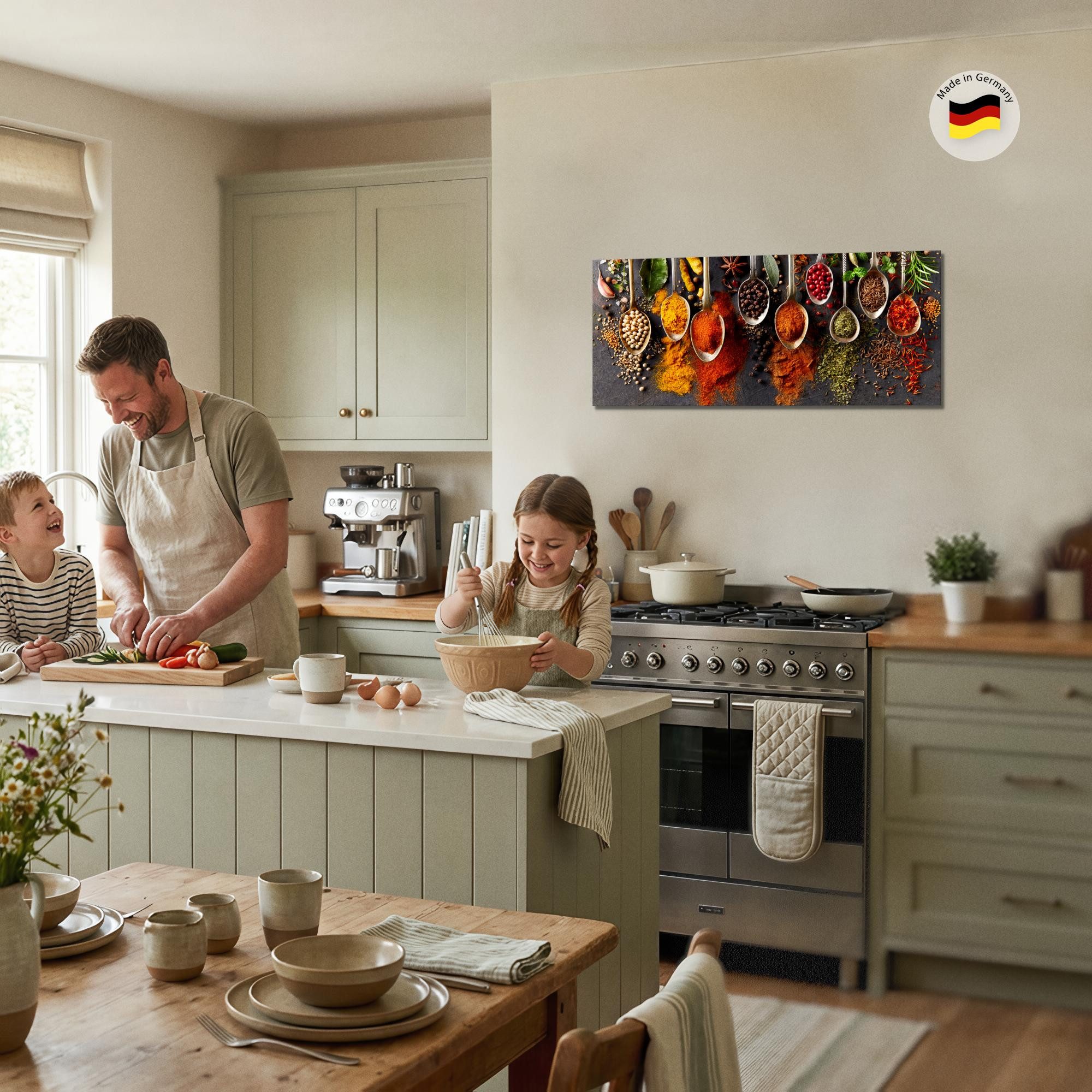 Runa Art Wandbild Küchenbilder Küche Deko Kaffee Braun Beige Gewürze Deko, Gewürze – Bild 4 von 5