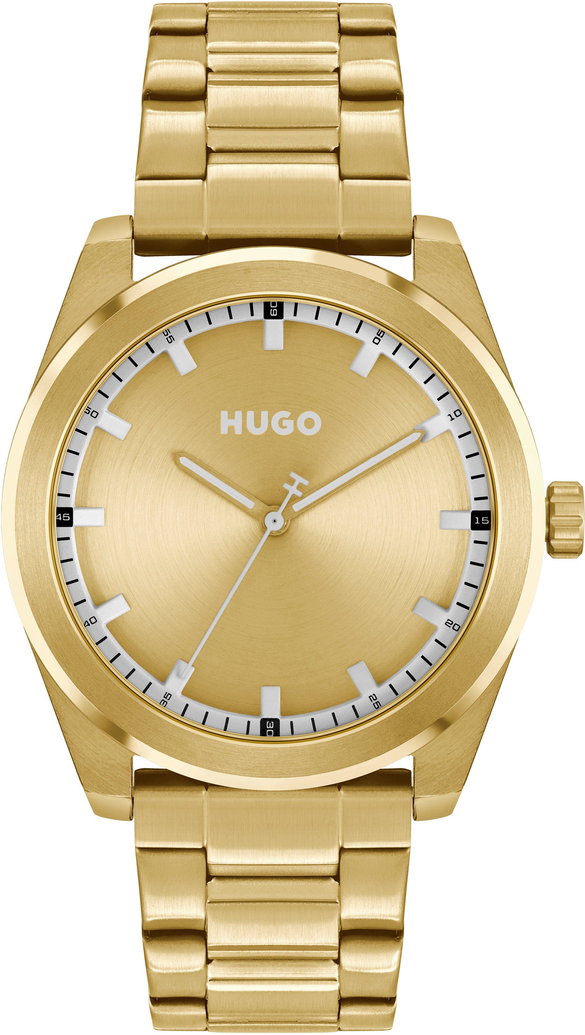 HUGO Quarzuhr #BRIGHT 1530354, Armbanduhr, Herrenuhr, Mineralglas, Edelstah günstig online kaufen