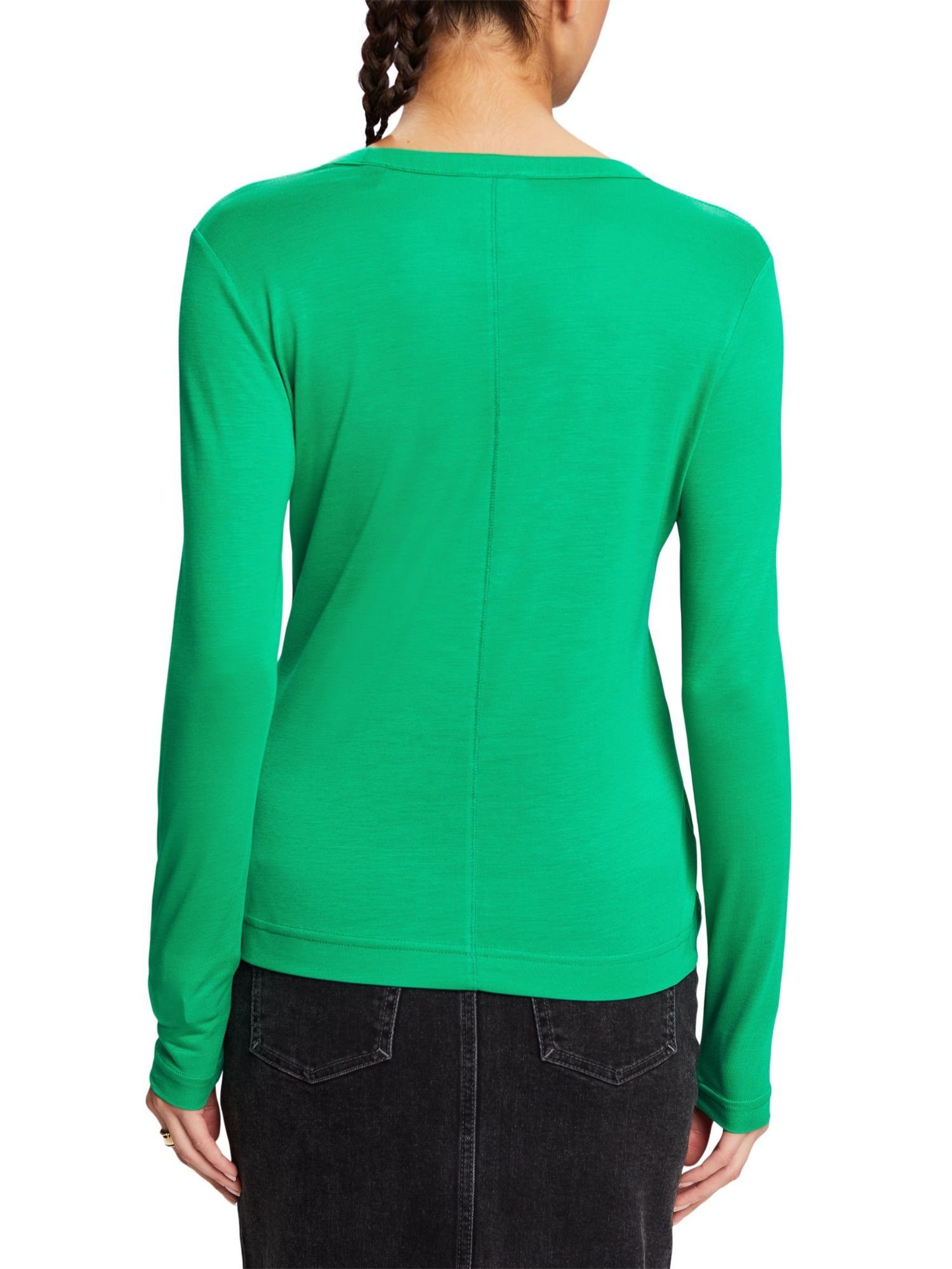 Esprit Collection Langarmshirt Jersey-Longsleeve GREEN (1-tlg)