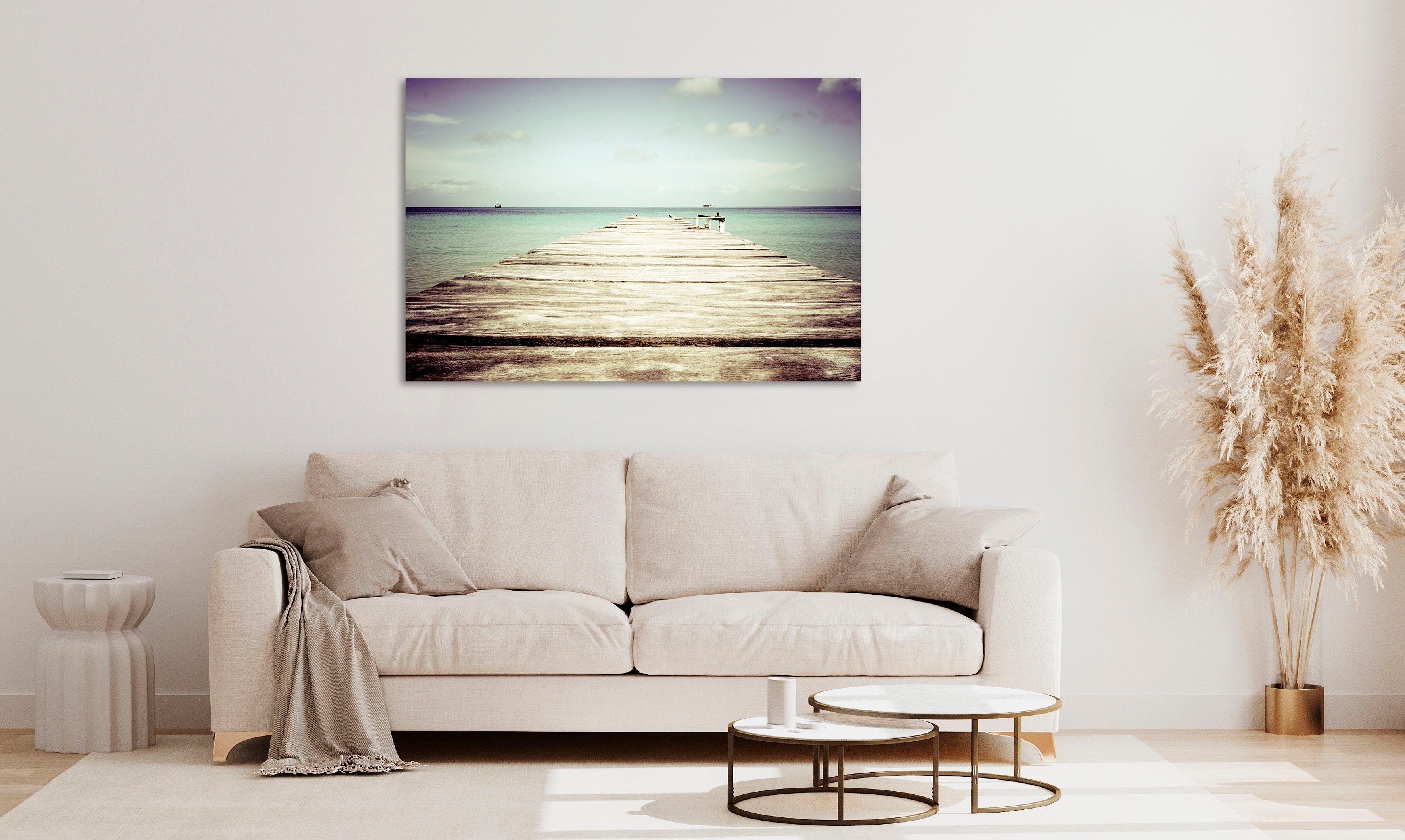 queence Acrylglasbild Etzel, Meer, Meer Изображения, Schiffe, See, Seebilder, Seelandschaft, Sonnenuntergang, Spa, Spa Изображения, Steg, Strand (1 St), Fine Art-Print in Galeriequalität