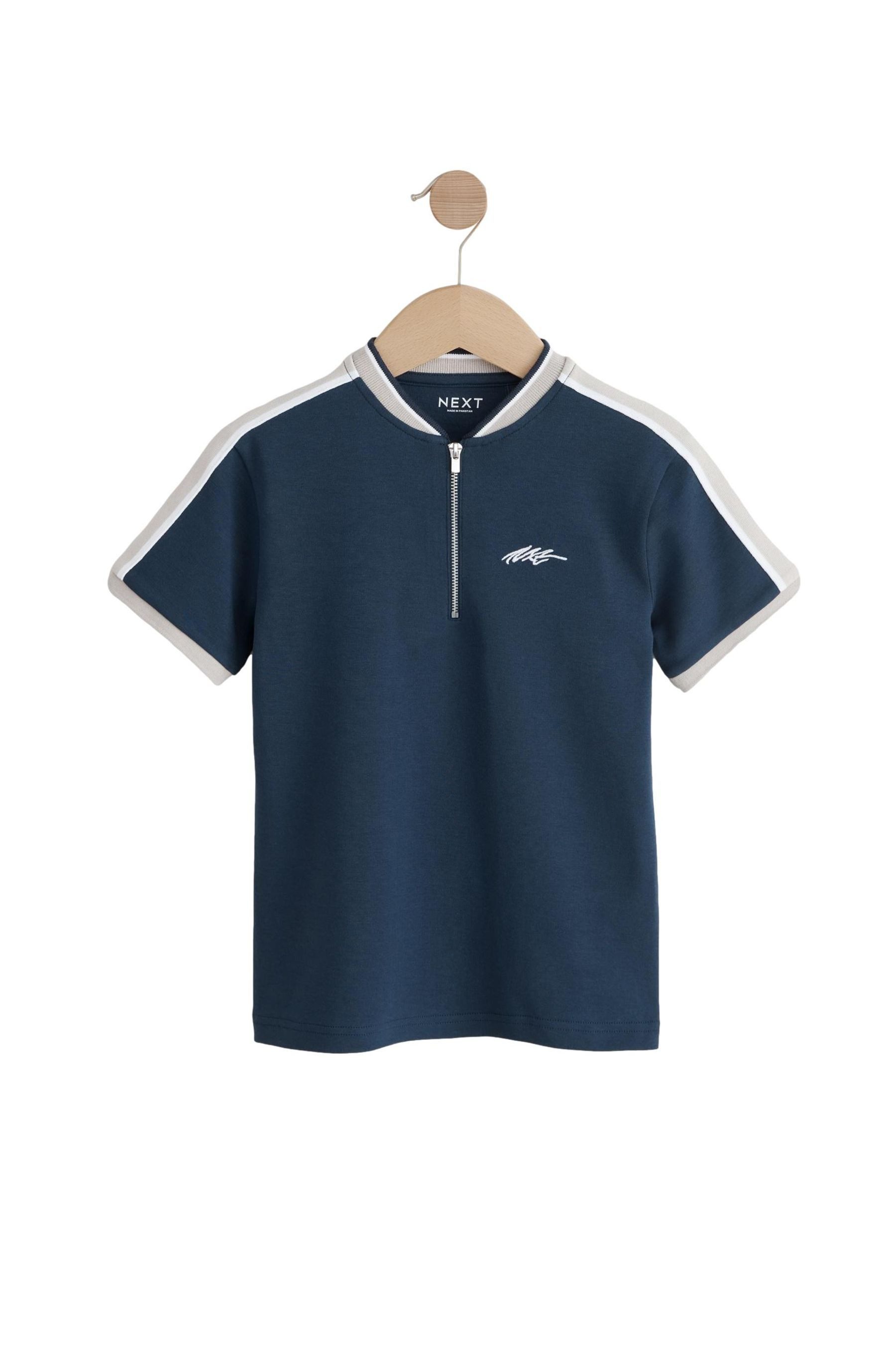 Next Poloshirt Baseball Poloshirt mit Reißverschlussausschnitt günstig online kaufen