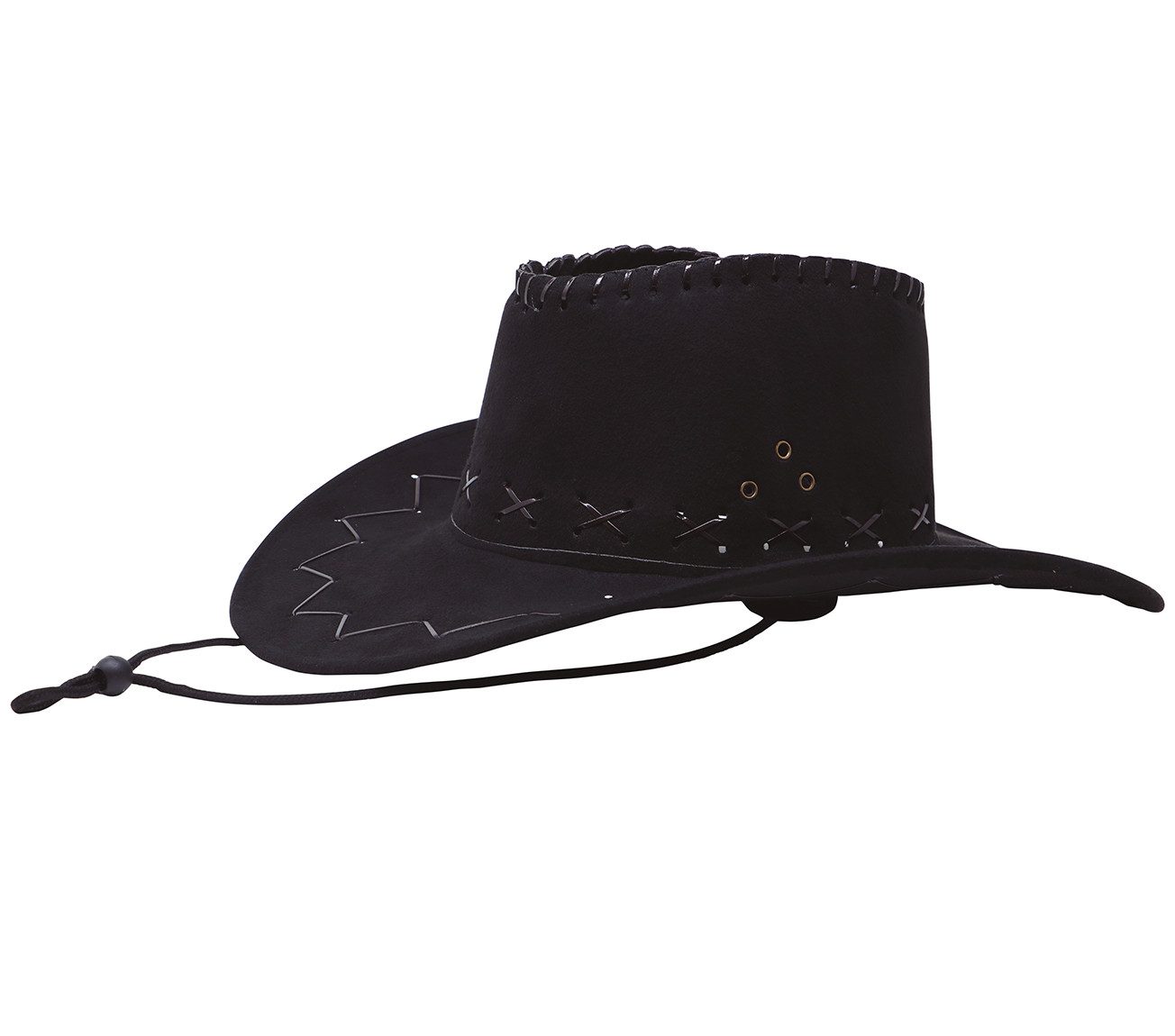 Fiestas Guirca Kostüm, Cowboyhut Schwarz Westernstil Abenteurerhut Karneval günstig online kaufen