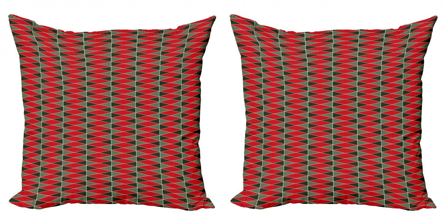 Kissenbezüge Modern Accent Doppelseitiger Digitaldruck, Abakuhaus (2 Stück), Geometrisch Weihnachten Shapes