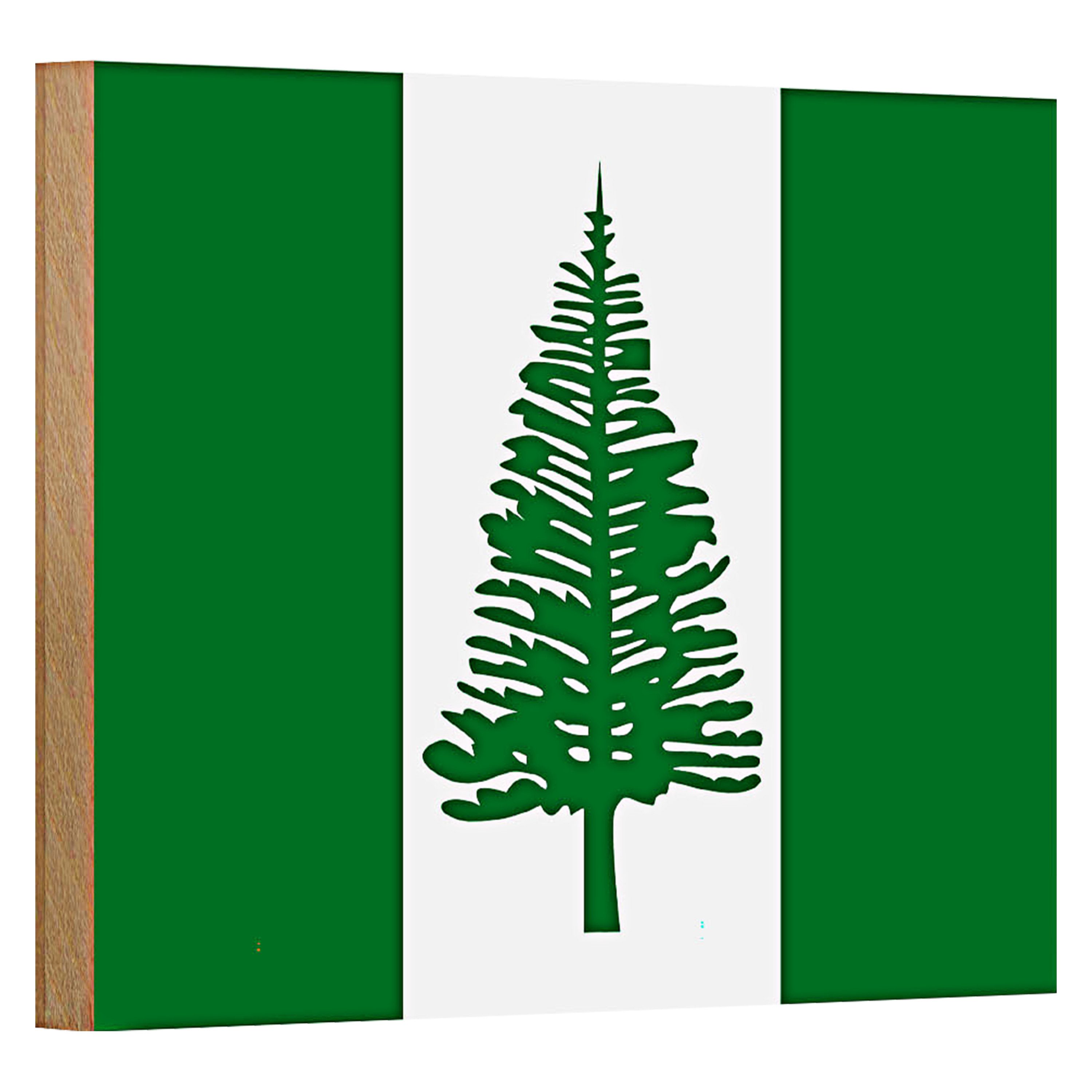 Roomando Holzbild Flagge Norfolkinsel 18x12cm Flag Norfolk Island