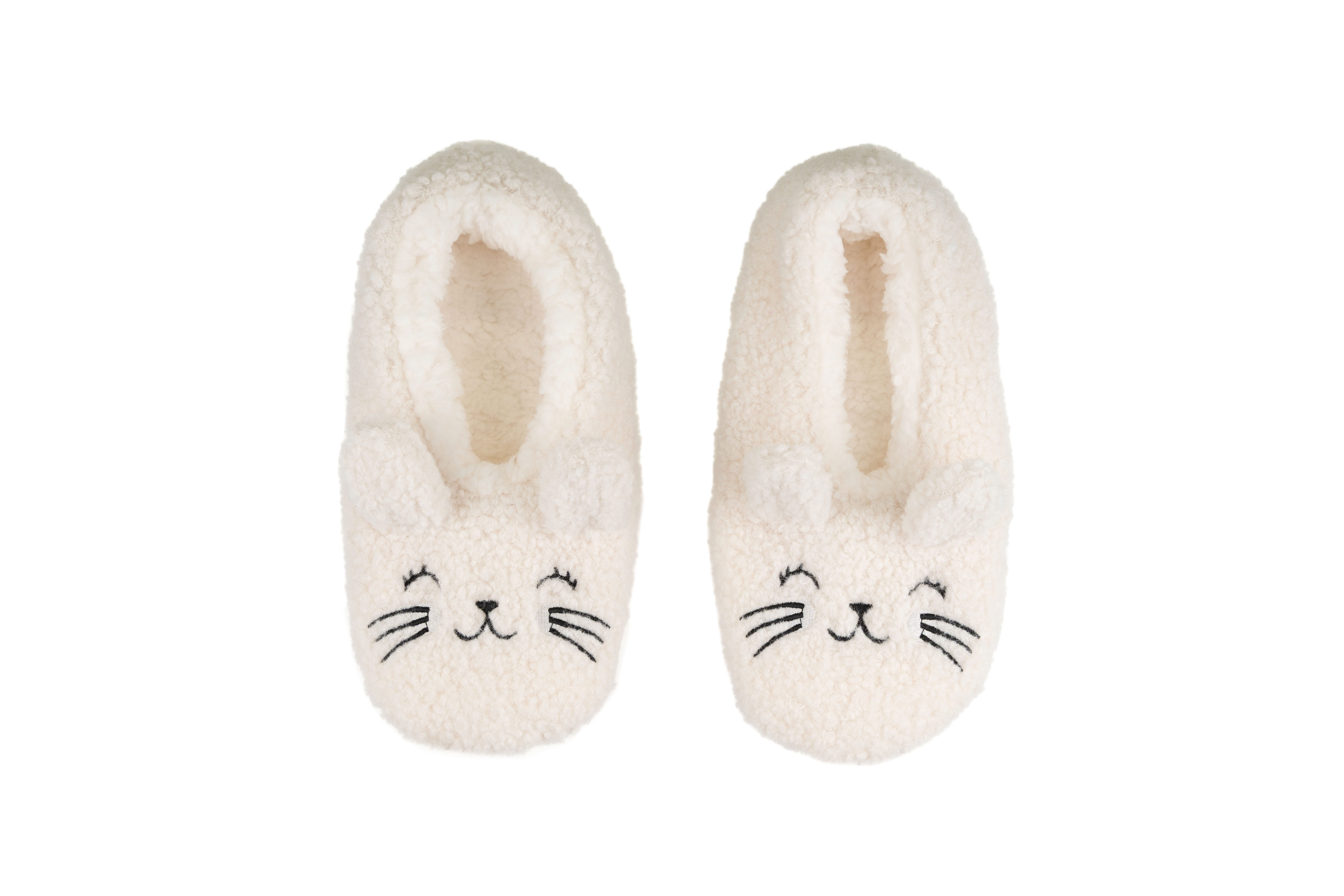 Capelli New York Hausschuh (1 Paar) rutschsicher, Häschen-Applikation, warm gefüttert