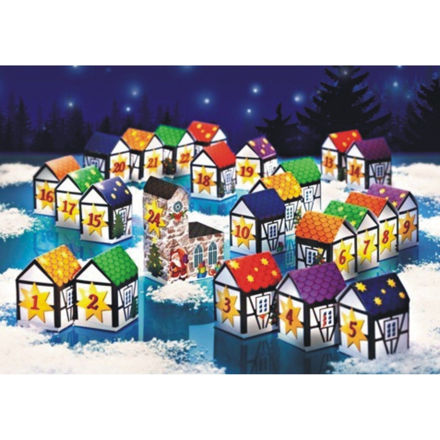 Kalender zum Selbstbasteln Adventskalender Dorf 24tlg. Weihnachten Advent