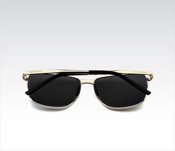 AquaBreeze Sonnenbrille Pilotenbrille Sonnenbrille Herren UV400 polarisierte Sportbrille mit ultraleichtem Metallrahmen