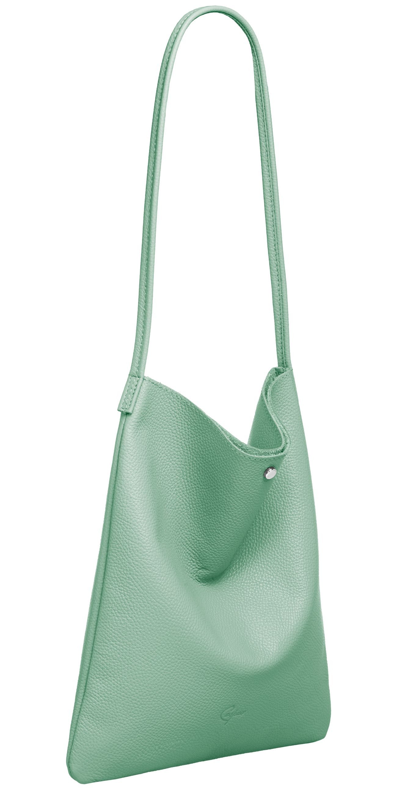 Caspar Schultertasche Mittelgroßer Leder Shopper Damen günstig online kaufen