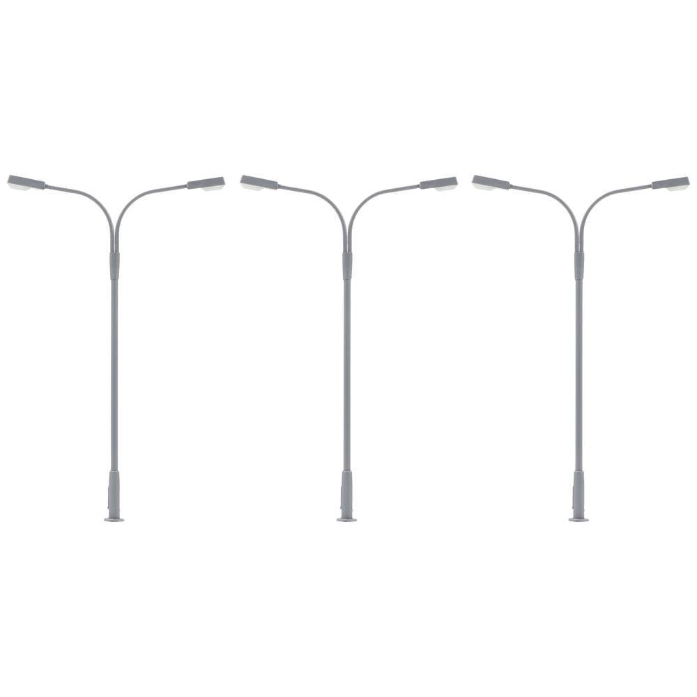 Modelleisenbahn-Signal H0 3er-Set LED-Kofferleuchte, zweiarmig