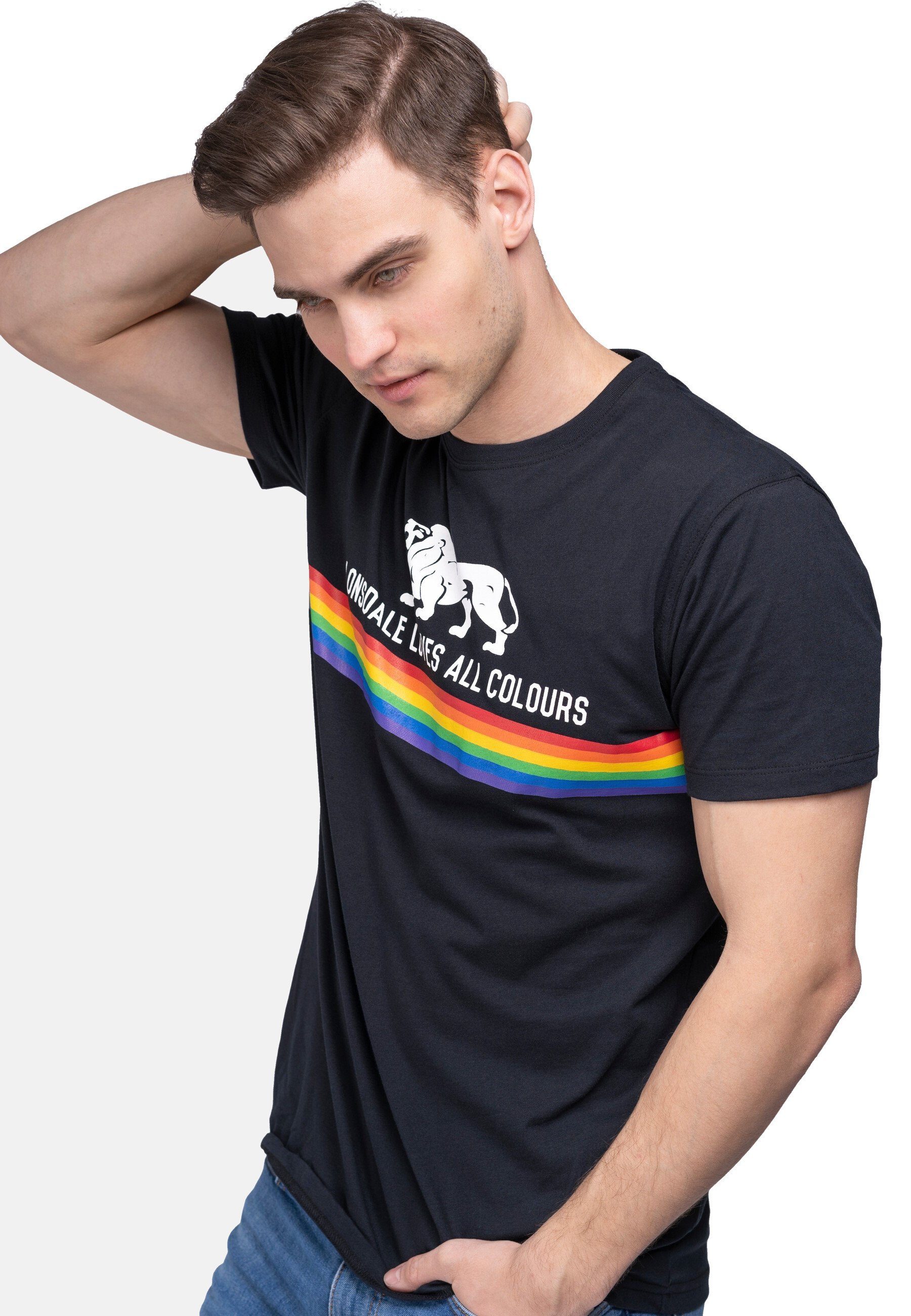 Kurzarm-T-Shirt mit Lonsdale Shirt schwarz NELSON T-Shirt