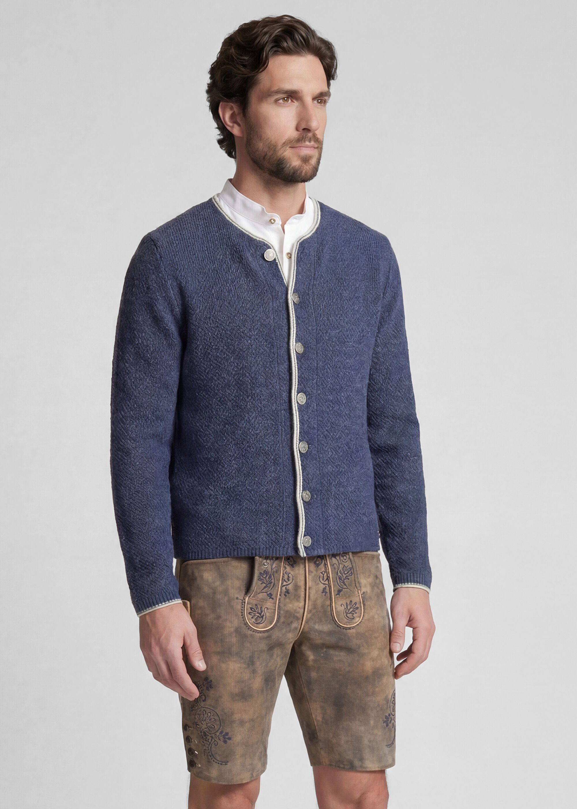 Spieth & Wensky Trachtenstrickjacke Klemens (1-tlg) mit Stehkragen – Bild 4 von 5