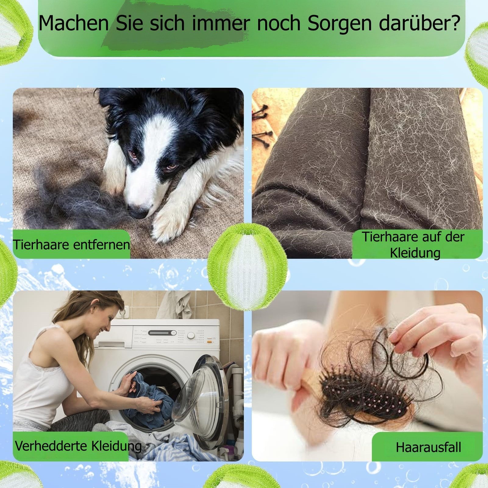 FOUORTUNATE-BEE Wäschekugel Wäschekugel 12x Tierhaar Entferner Waschmaschine Fusselbälle gegen, Waschball Set gegen Tierhaare, Anti-Verknoten, für Kleidung