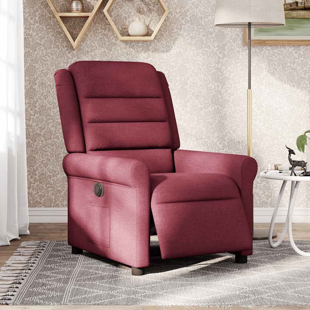 vidaXL Sessel Relaxsessel Elektrisch Weinrot Stoff günstig online kaufen