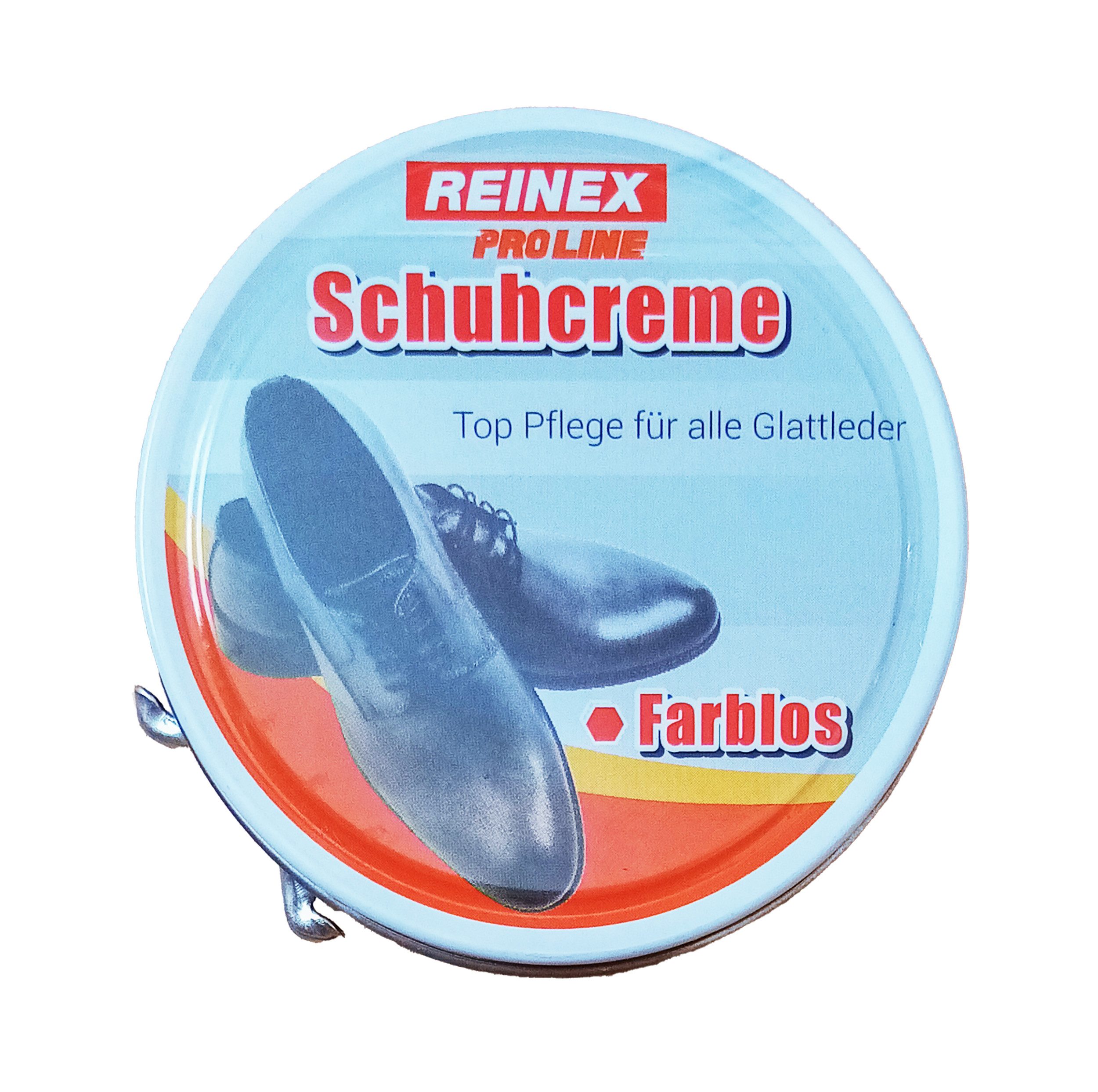 Reinex SCHUHCREME 45ml Schuhpflege Schuhpflegecreme (Farblos-05) Schuhcreme, Schuhputz Schuh Pflege Creme