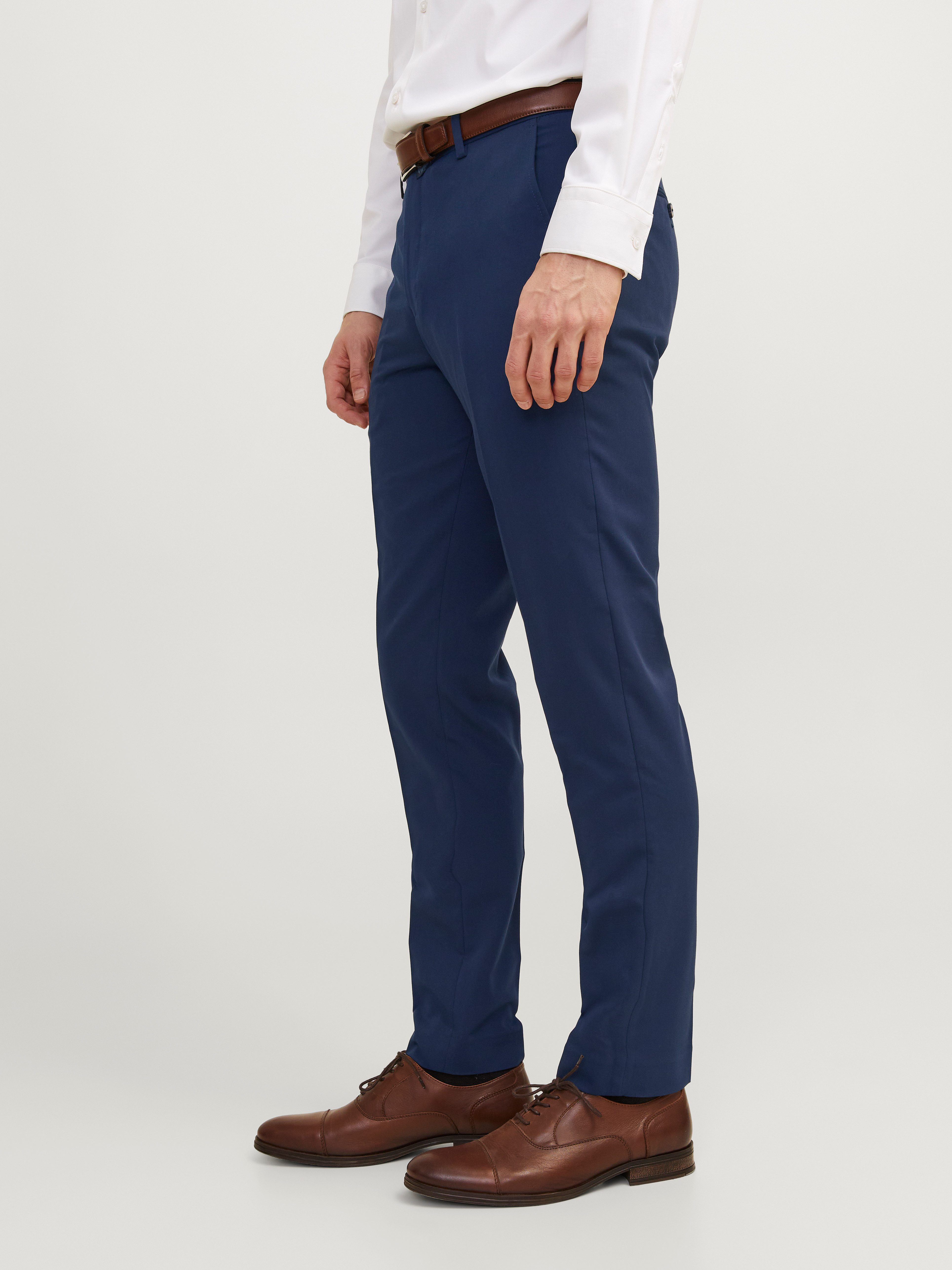 Jack & Jones Anzughose JPRFRANCO Hose mit schmalem Bein und cleanem Look meliert, modisch, slim fit, Kunstfaser