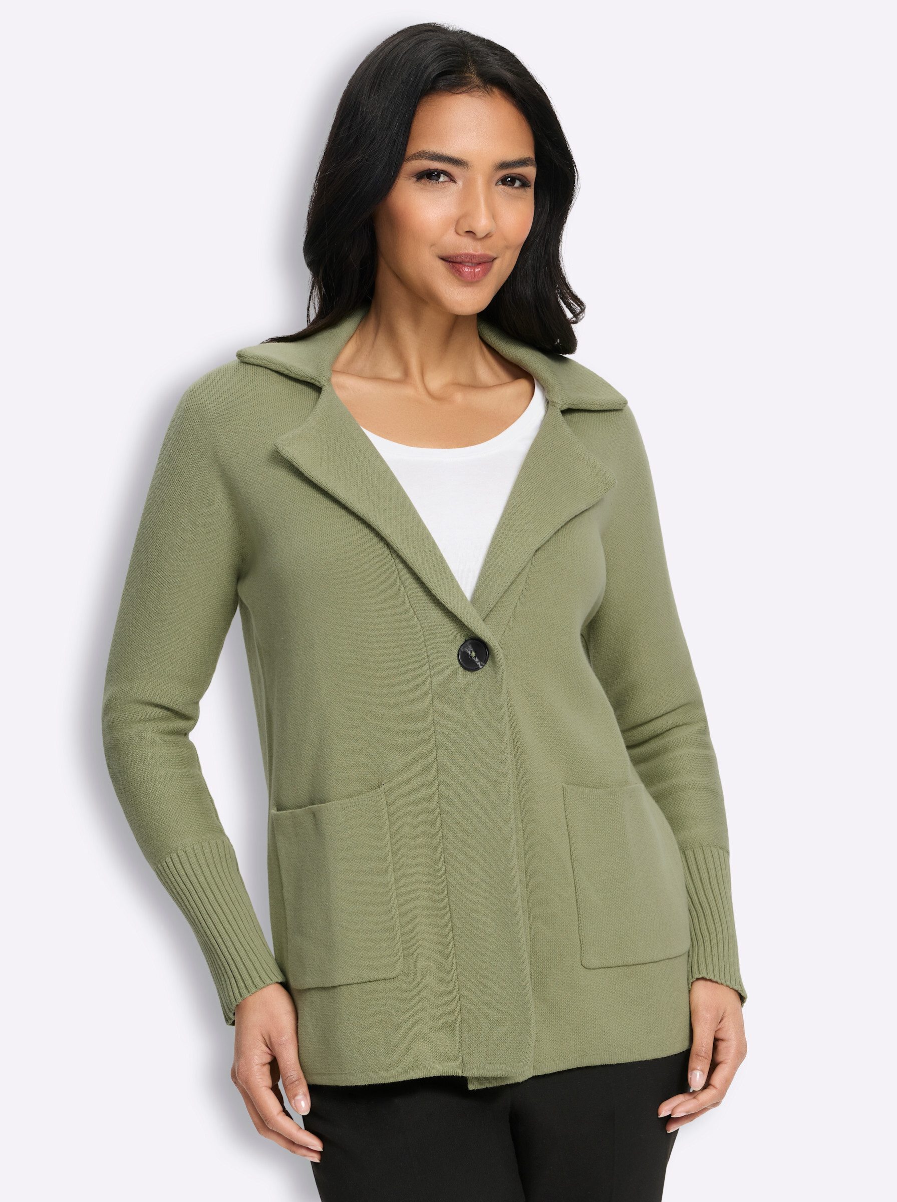Sieh an! Strickjacke Cardigan Langarm