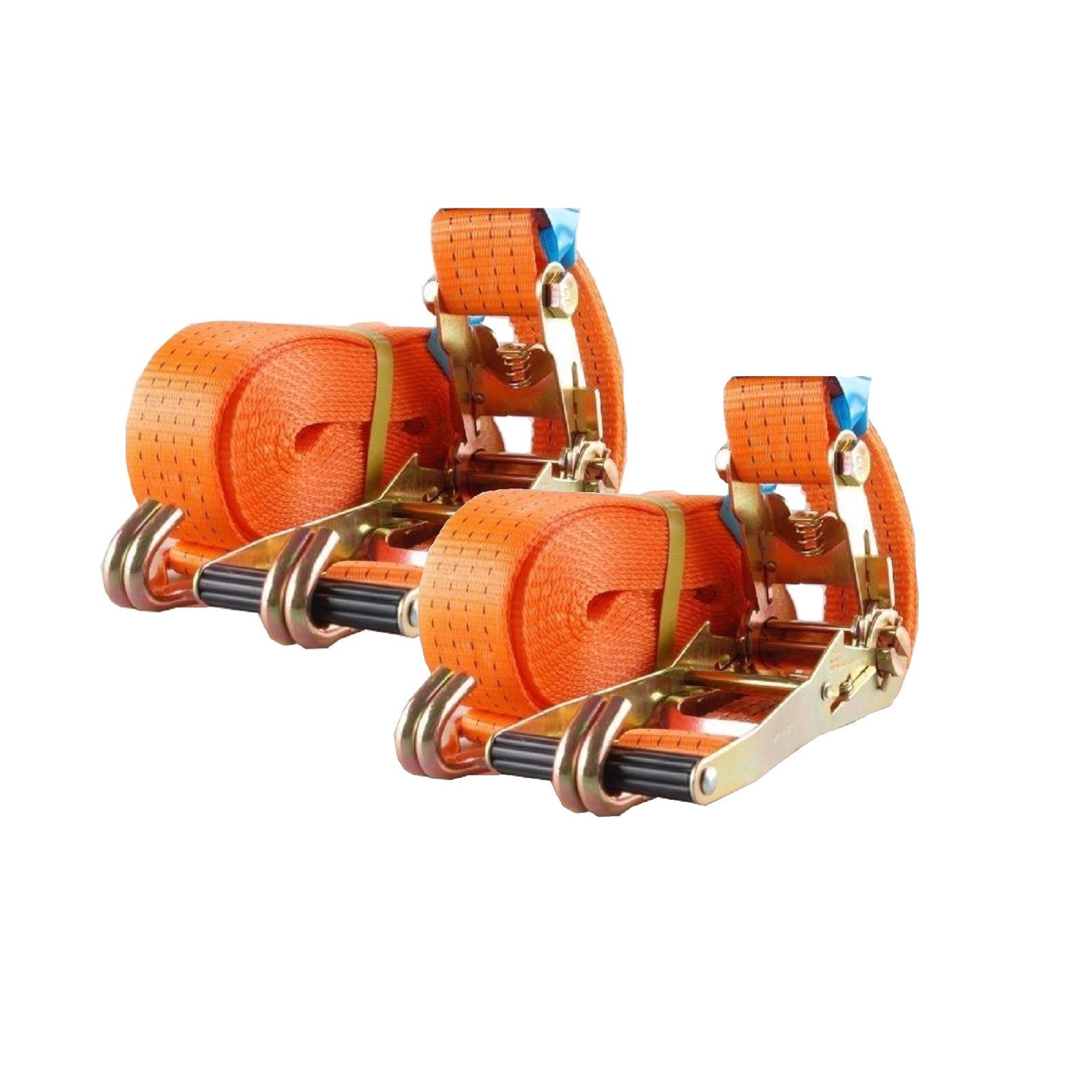 TRUTZHOLM Spanngurt 2x Profi Ratschen Zurrgurt 2-tlg 8m 4t 4to 4000kg TÜV/GS ORANGE (Set, 2-St) mit TÜV/GS