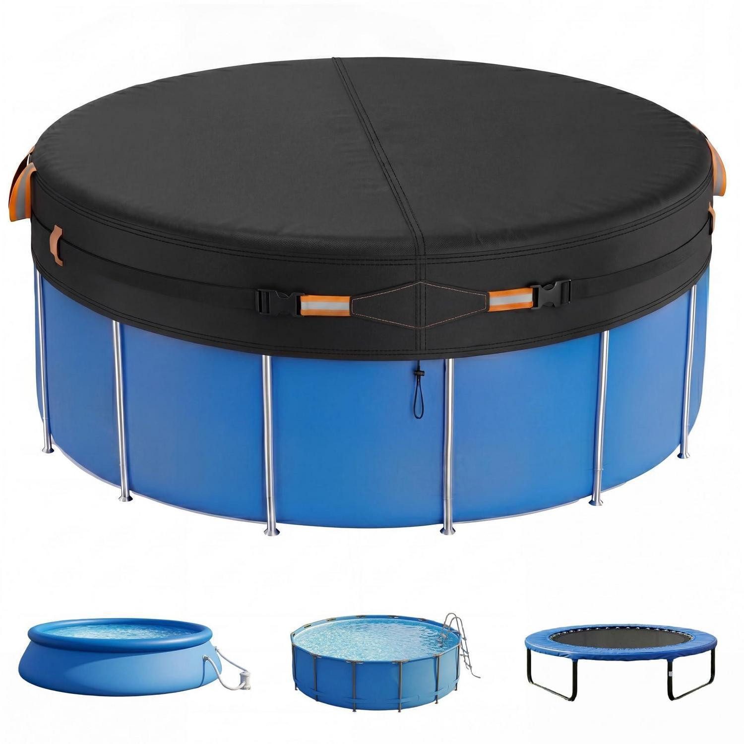 LuxusKollektion Pool-Abdeckplane Poolabdeckung Rund Ø 244cm (1-St)