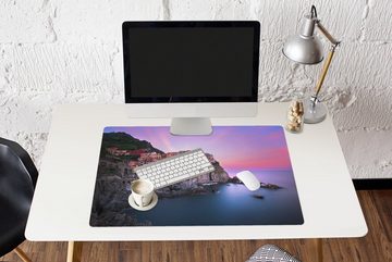 MuchoWow Gaming Mauspad Lila Himmel über Cinque Terre in Italien (1-St), Büro für Tastatur und Maus, Mousepad Gaming, 90x60 cm, XXL, Großes