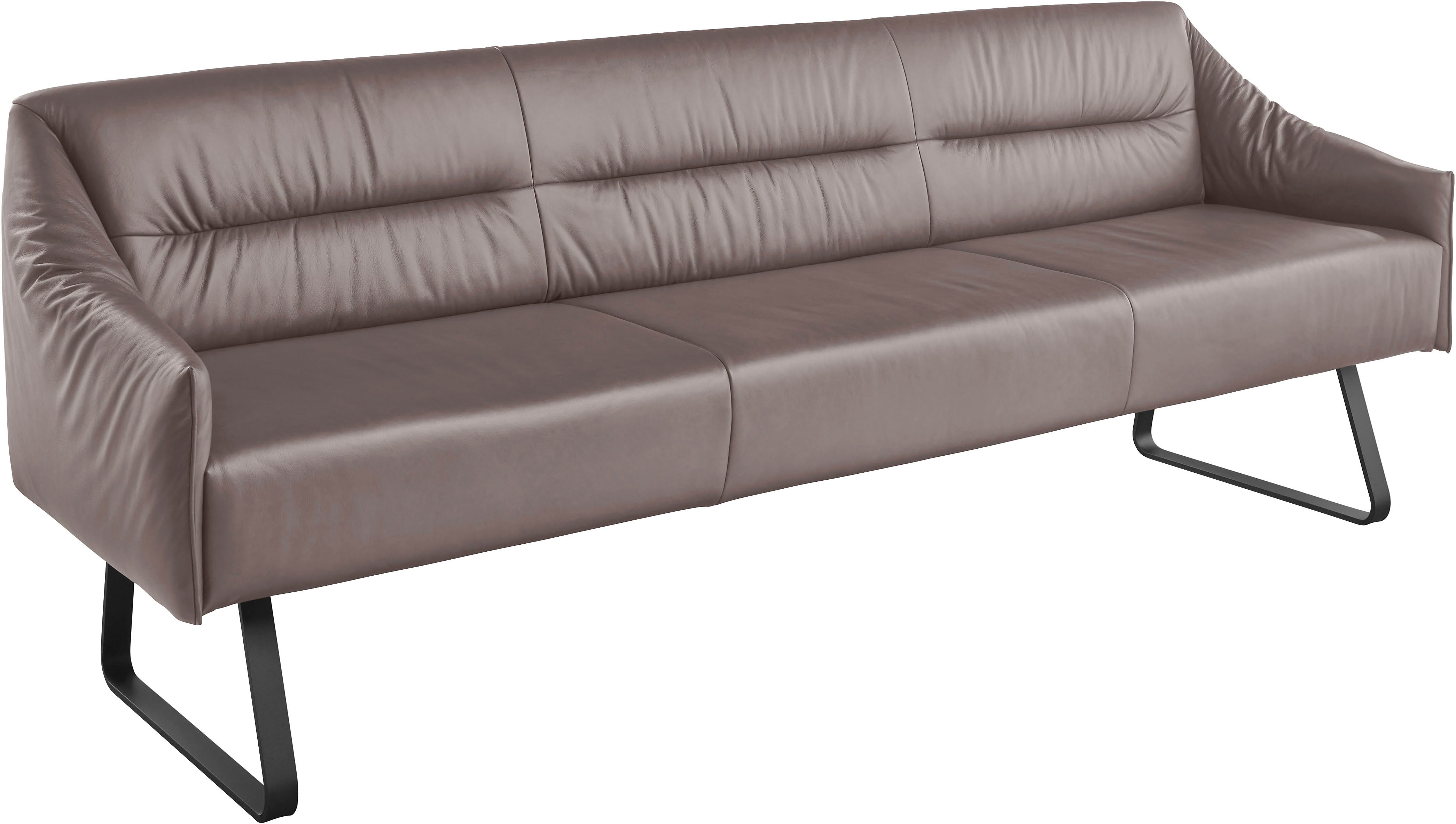 Musterring Essbank JustB! SP500 (1-St), Metallkufe schwarz, verschiedene Farben, Breite 220 oder 250 cm