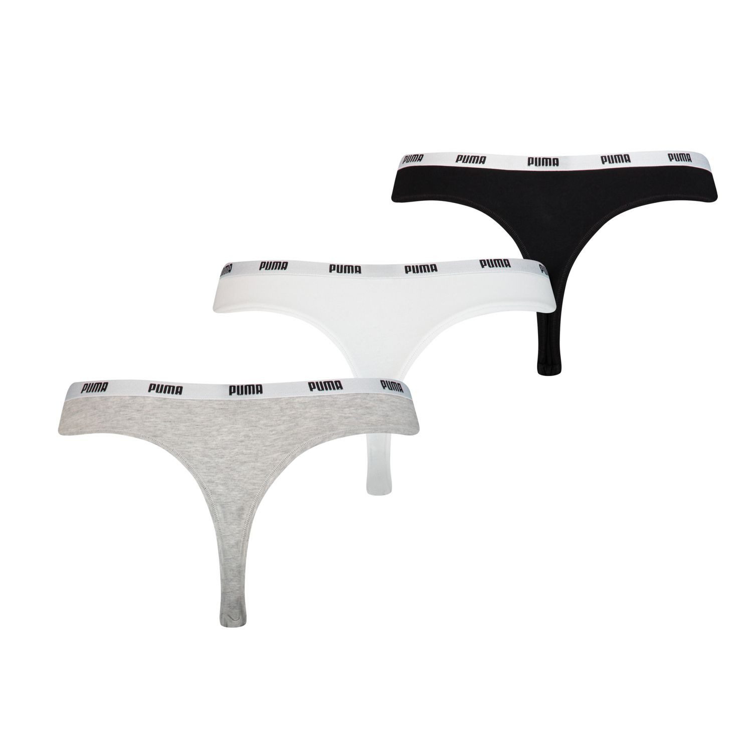 PUMA BODYWEAR String Comfort Cotton Stretch (Set) Webgummibund, Logo – Bild 2 von 5
