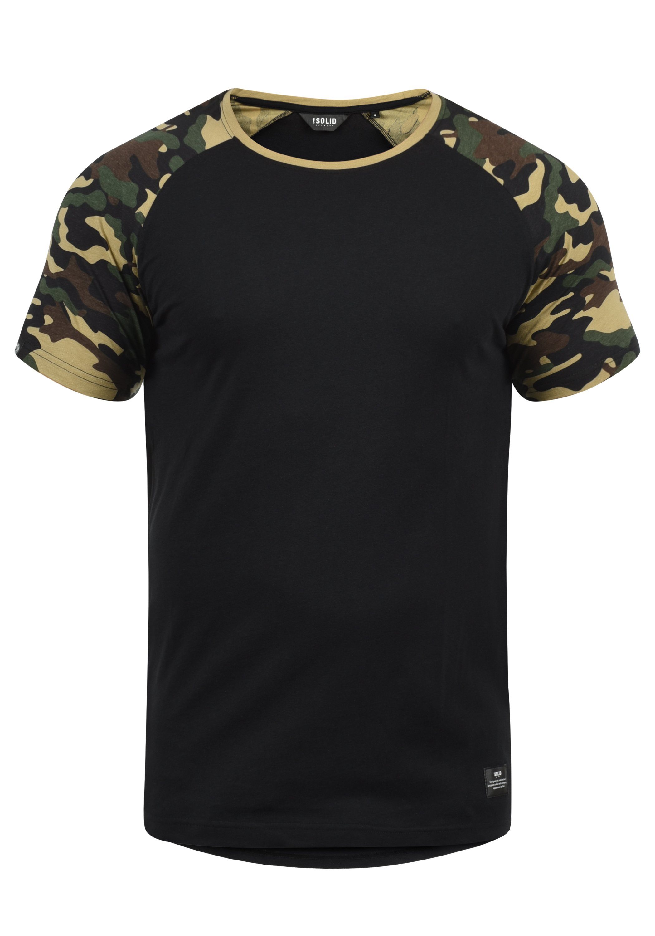 !Solid Rundhalsshirt SDCahil Kurzarmshirt mit Tarnmuster-Print Black Dusty (D9000) | T-Shirts