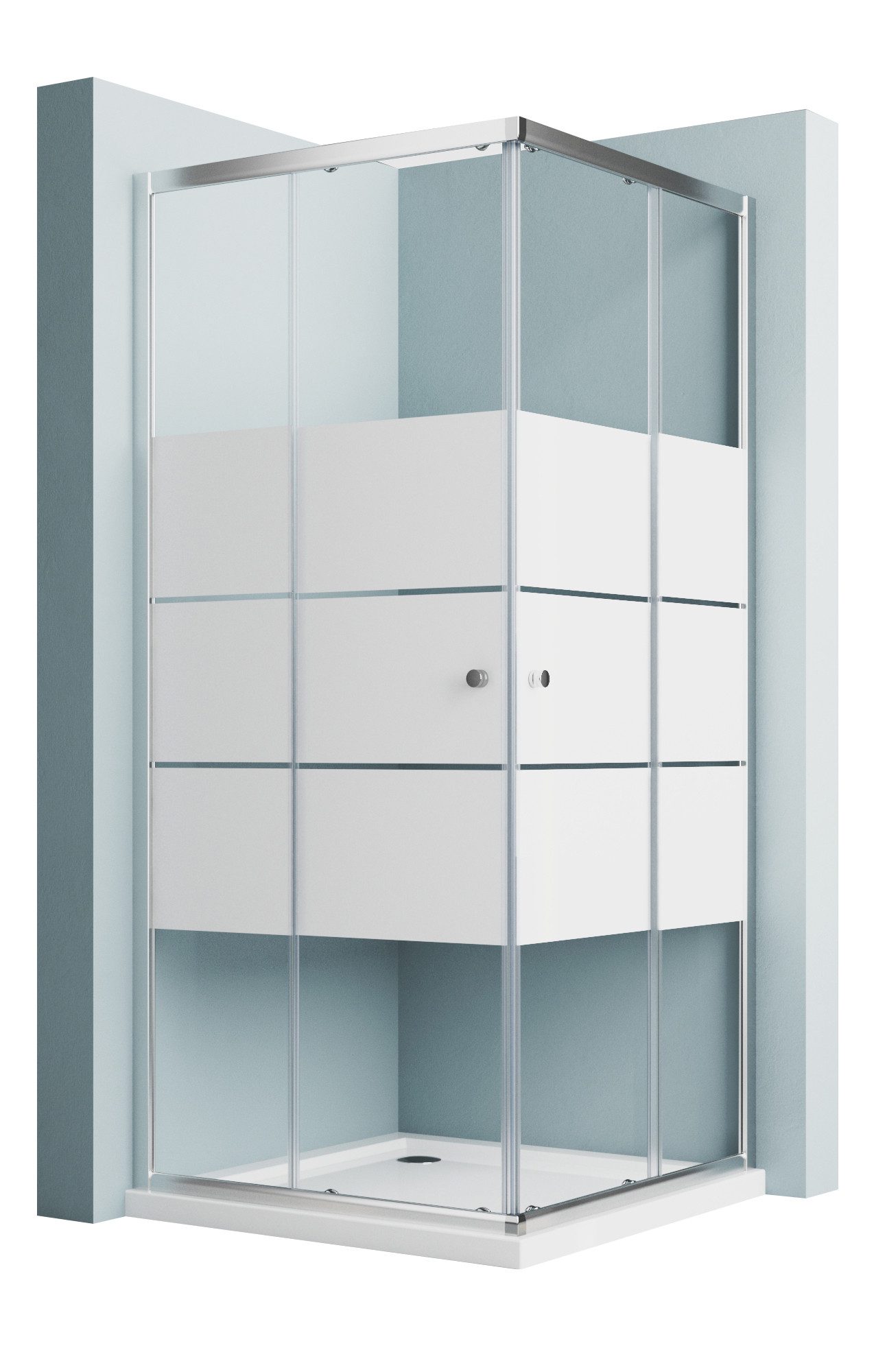 Hopibath Eckdusche Duschkabine 80x80 Eckeinstieg Schiebetür günstig online kaufen
