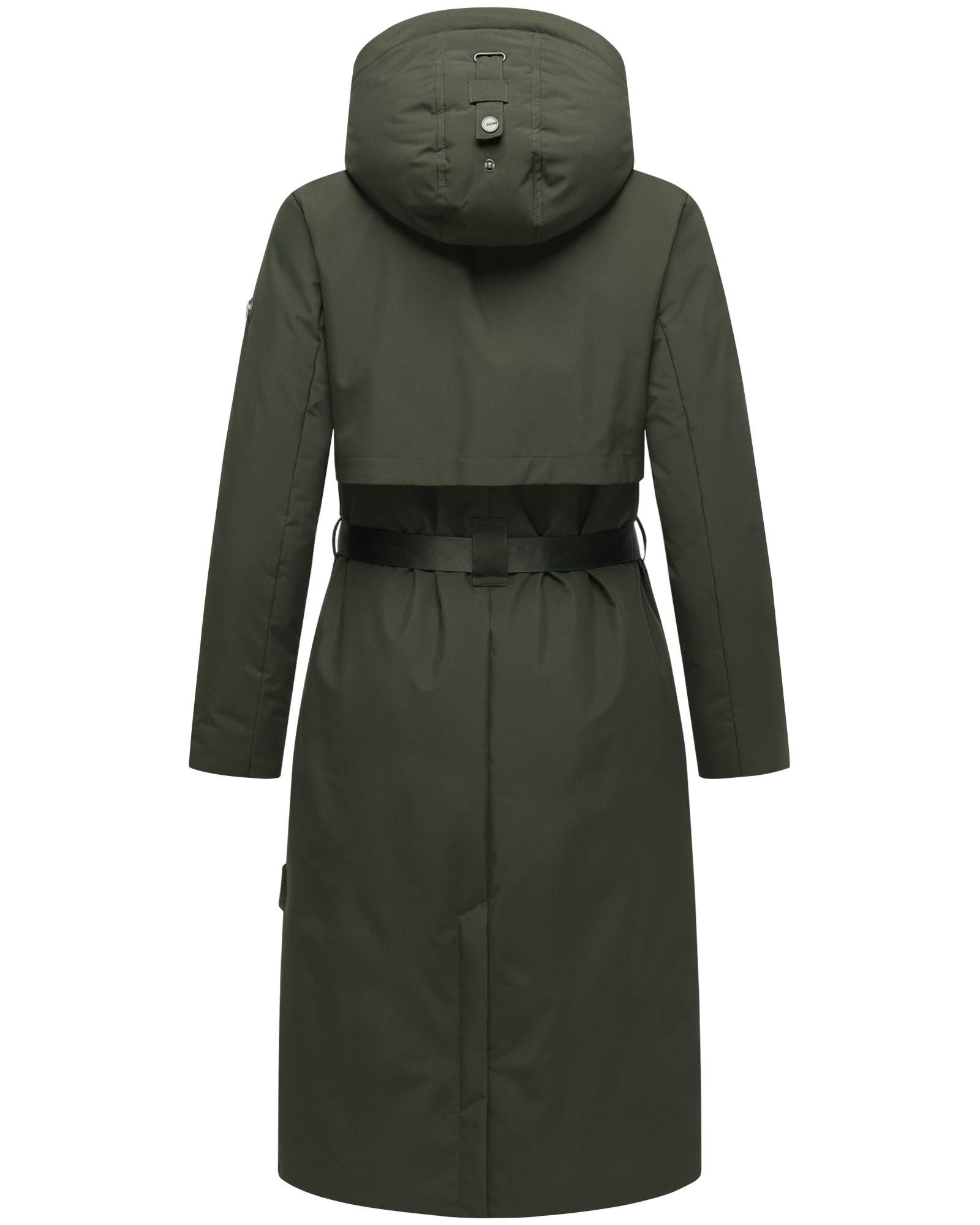 Navahoo Wintermantel Waldbummler 14 Wasserabweisender Winterparka mit Kapuze und Taillengürtel – Bild 3 von 5