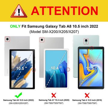 Fintie Tablet-Hülle für Samsung Galaxy Tab A8 10.5 Zoll 2022/2021 SM-X200/X205/X207, Multi-Winkel Folio Hülle Dokumentschlitze, Auto Schlaf/Wach Funktion