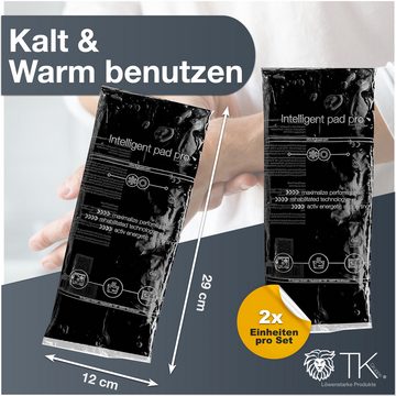 TK Gruppe Kalt-Warm-Kompresse 2er Set Warmkompresse/Kaltkompresse - Kompresse Gelkissen schwarz, 2er Set 2-tlg., 2x 29cm x 12cm, Mikrowelle geeignet / Wiederverwendbar