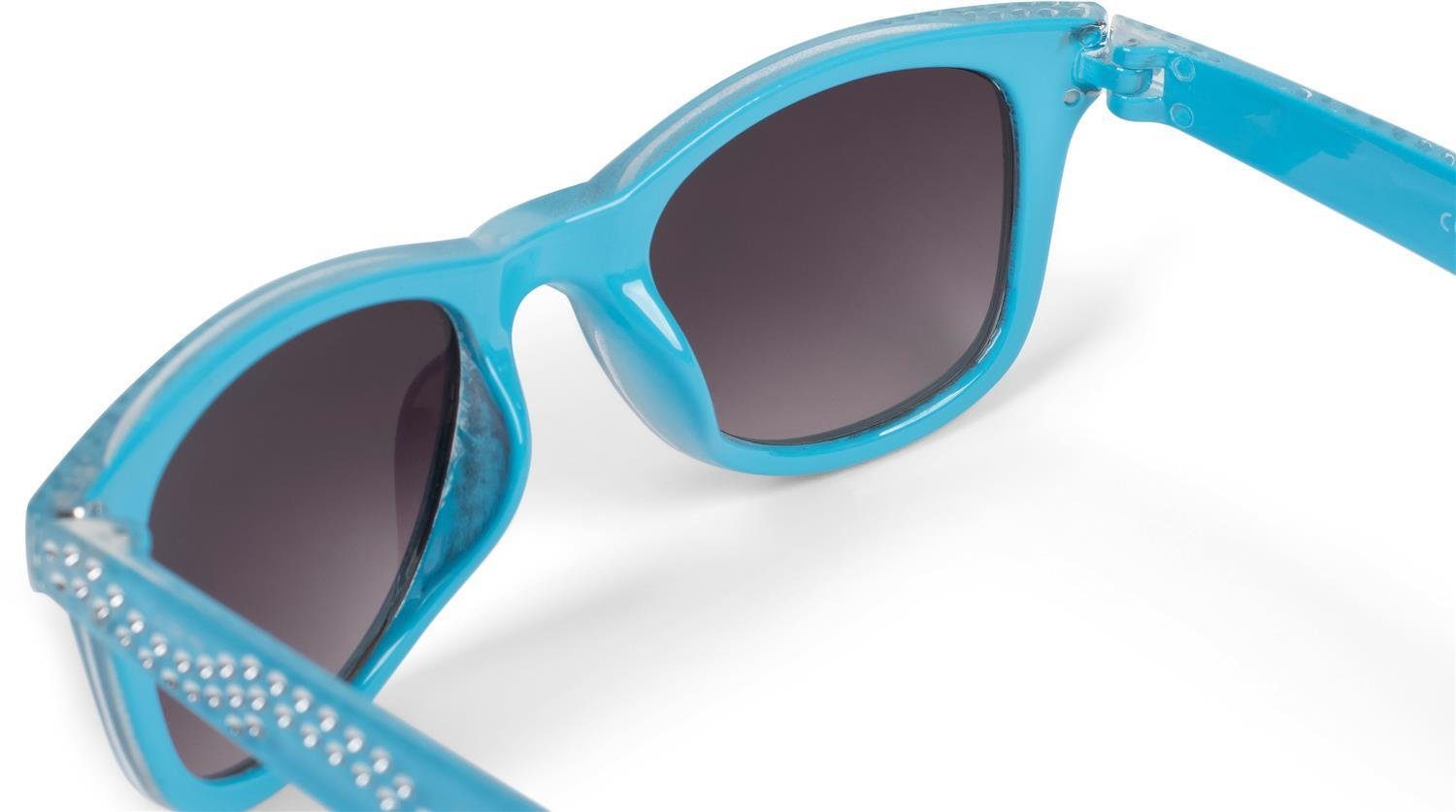 styleBREAKER Sonnenbrille (1-St) Getönt Gestell Blau / Verlauf Glas Grau
