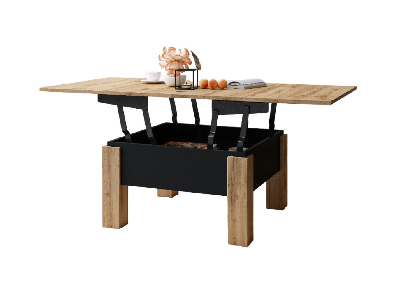 designimpex Couchtisch Design Oslo Tisch höhenverstellbar günstig online kaufen