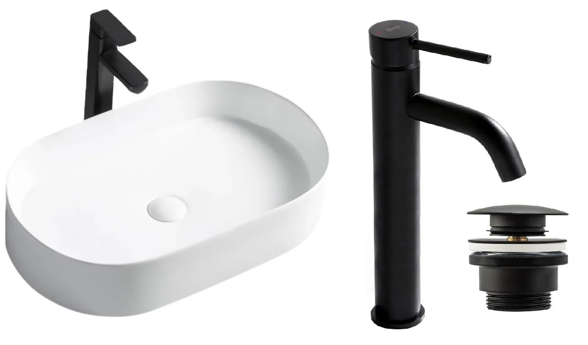 GTM Design Aufsatzwaschbecken Glanz Set mit günstig online kaufen