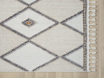 Teppich Luana 2, Myflair Möbel & Accessoires, rechteckig, Höhe: 10 mm, Kurzflor, Sisal Optik, mit Fransen, besonders weich durch Microfaser