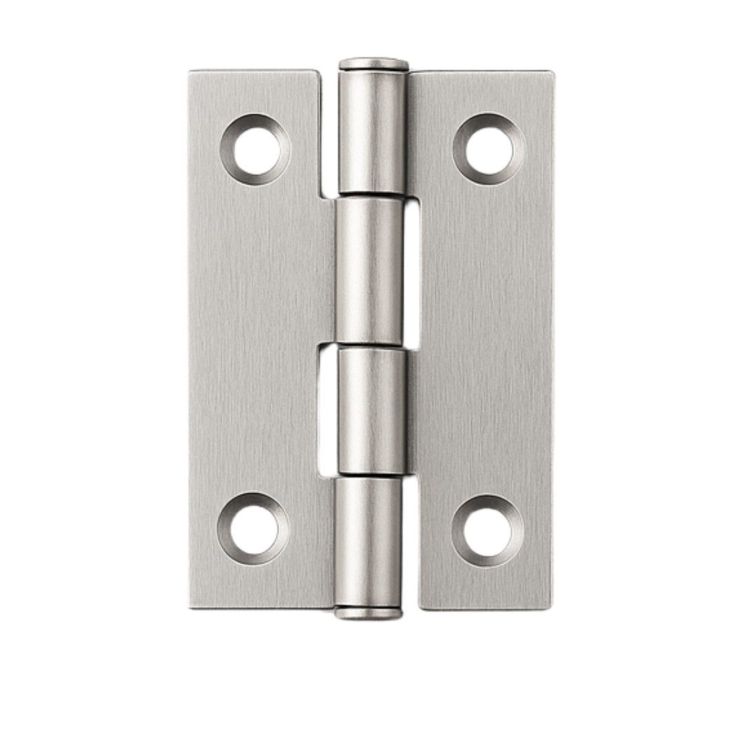 BENSON Möbelbeschlag 2x Edelstahl Scharniere Türscharnier Möbelscharnier mit Schrauben (2 Scharniere im Set), Edelstahl, inkl. 8 Schrauben