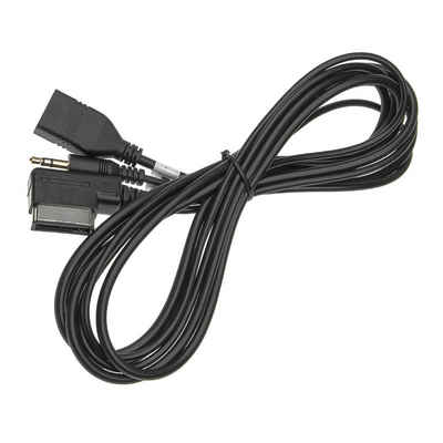vhbw Audio-Kabel, passend für VW Bora, Caddy, Eos, Golf, MDI (mobile device interface), Jetta Geräte mit 3,5 mm AV-Eingang