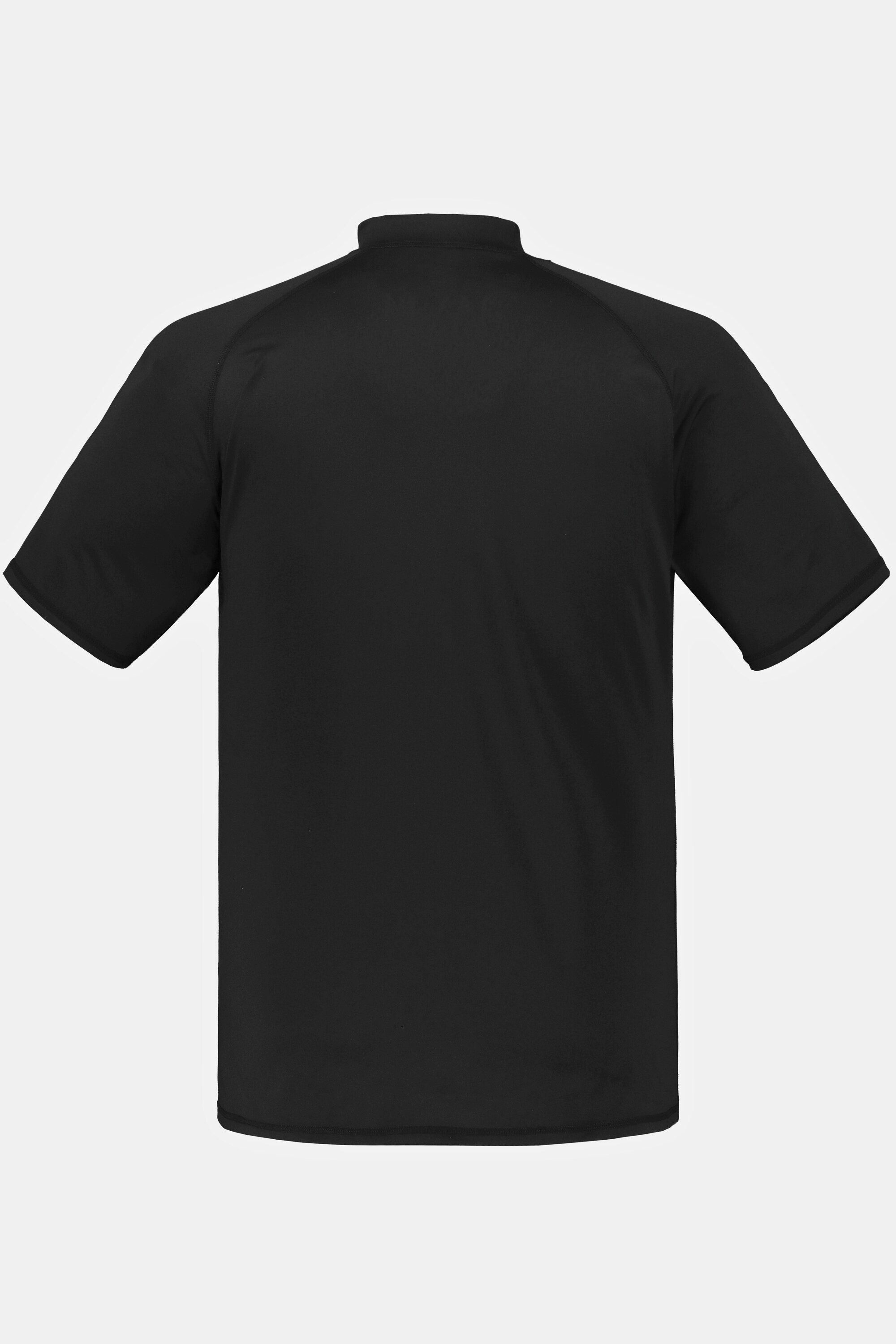 schwarz Halbarm UV-Schutz Stehkragen T-Shirt Schwimmshirt JP1880