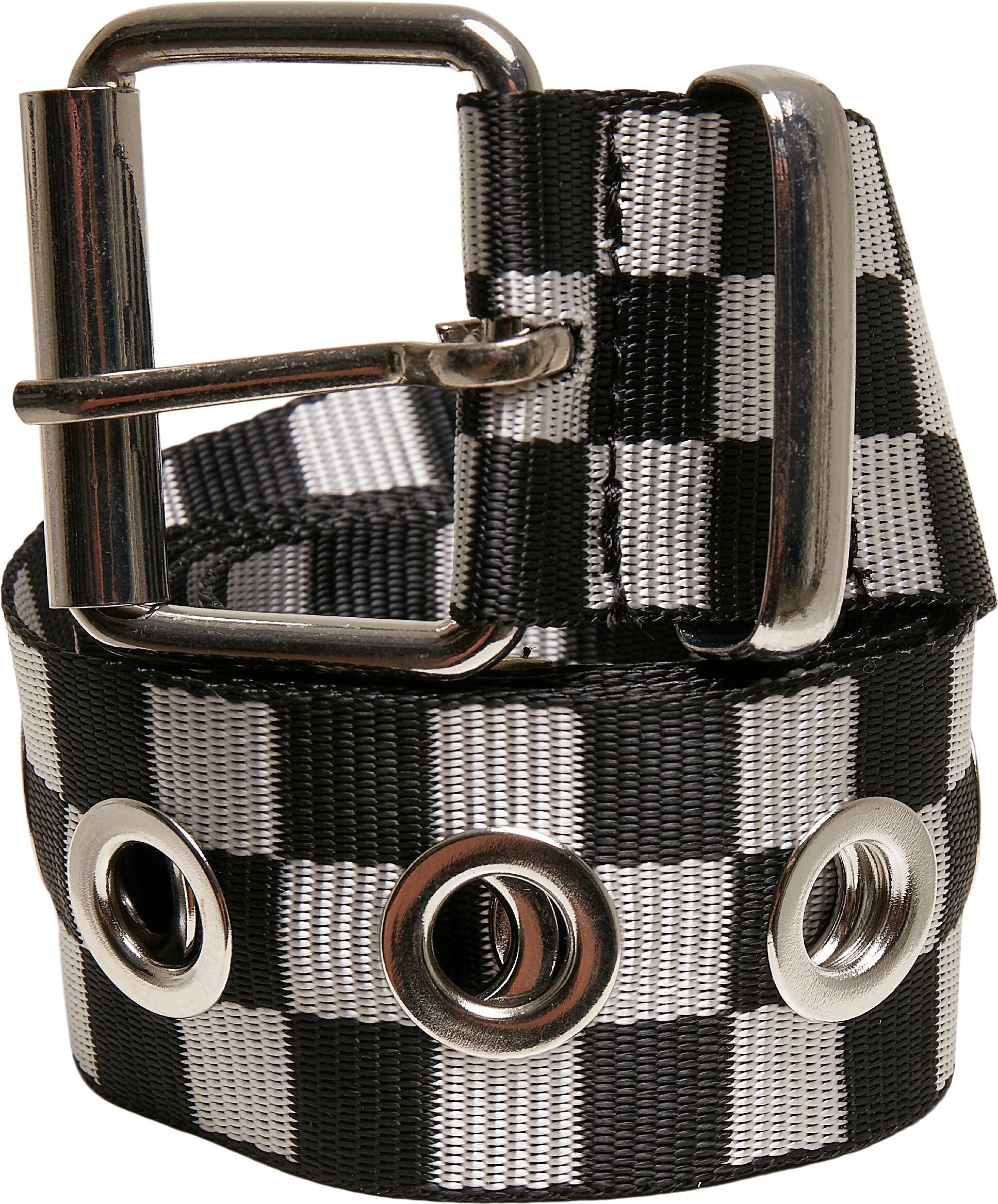 URBAN CLASSICS Hüftgürtel Accessoires Checker Belt With Eyelets black-white