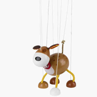 goki Handpuppe Marionette Hund (1-tlg), Leicht zu bedienen, sehr beweglich.