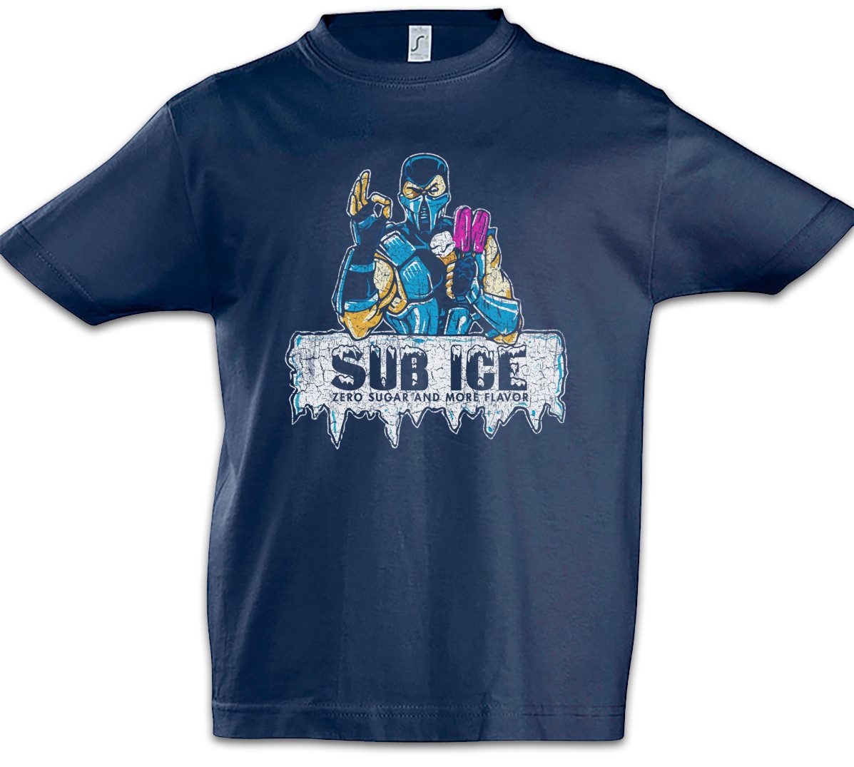 Print-Shirt Sub Ice Kinder T-Shirt Mortal Sub-Zero Criminals Eis Kombat Eisdiele