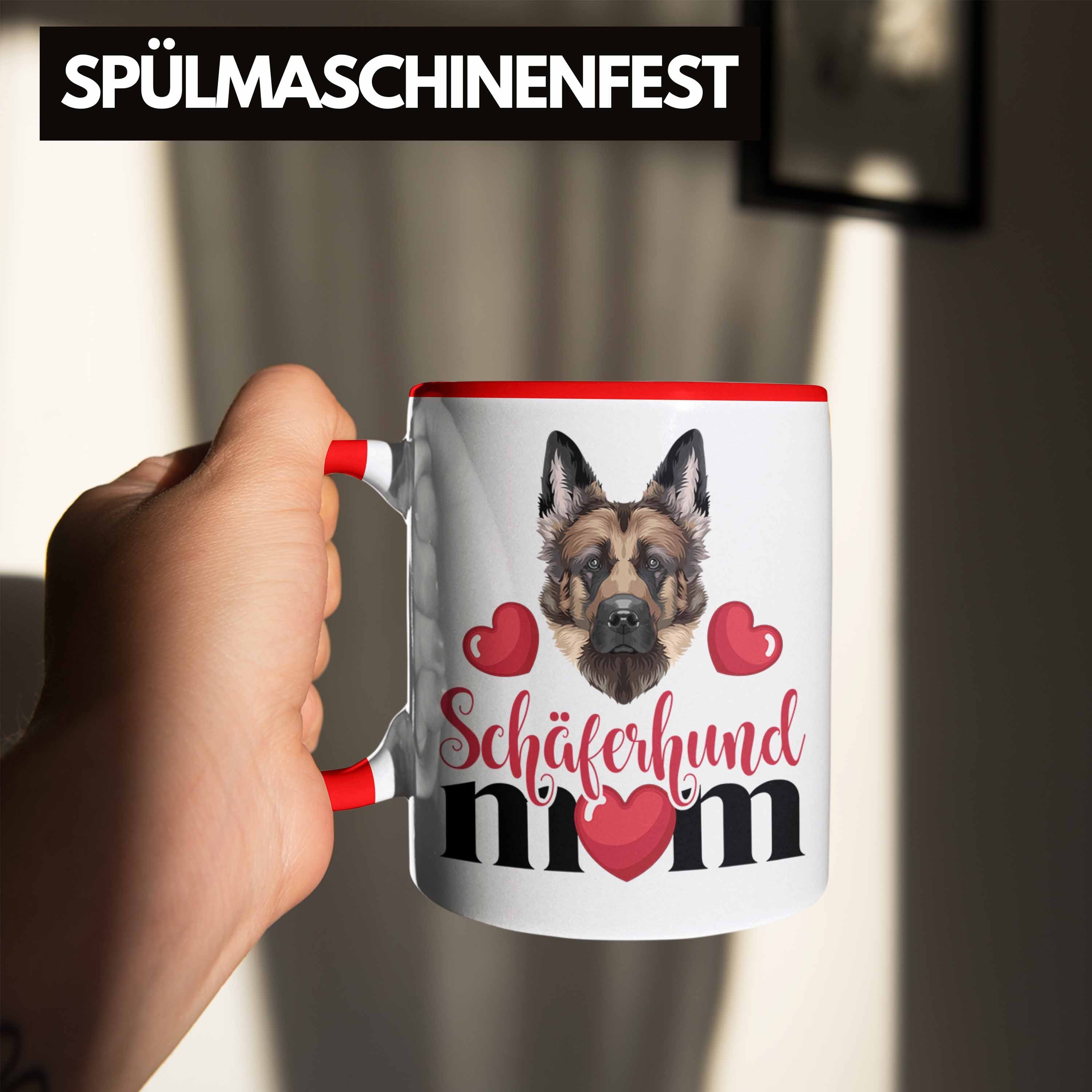 Trendation Tasse Schäferhund Besitzer Mom Lustiger Rot Geschenki Tasse Mama Spruch Geschenk