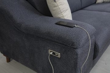 JVmoebel 3-Sitzer Sofa Wohnzimmer Polstermöbel Textil Modern Möbel Neu, 1 Teile, Made in Europa