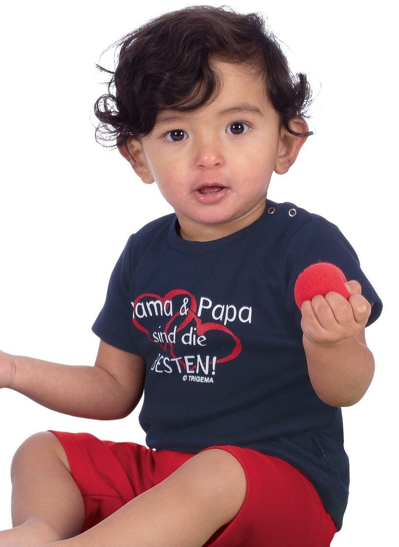 Trigema T-Shirt TRIGEMA T-Shirt Mama & Papa (1-tlg)