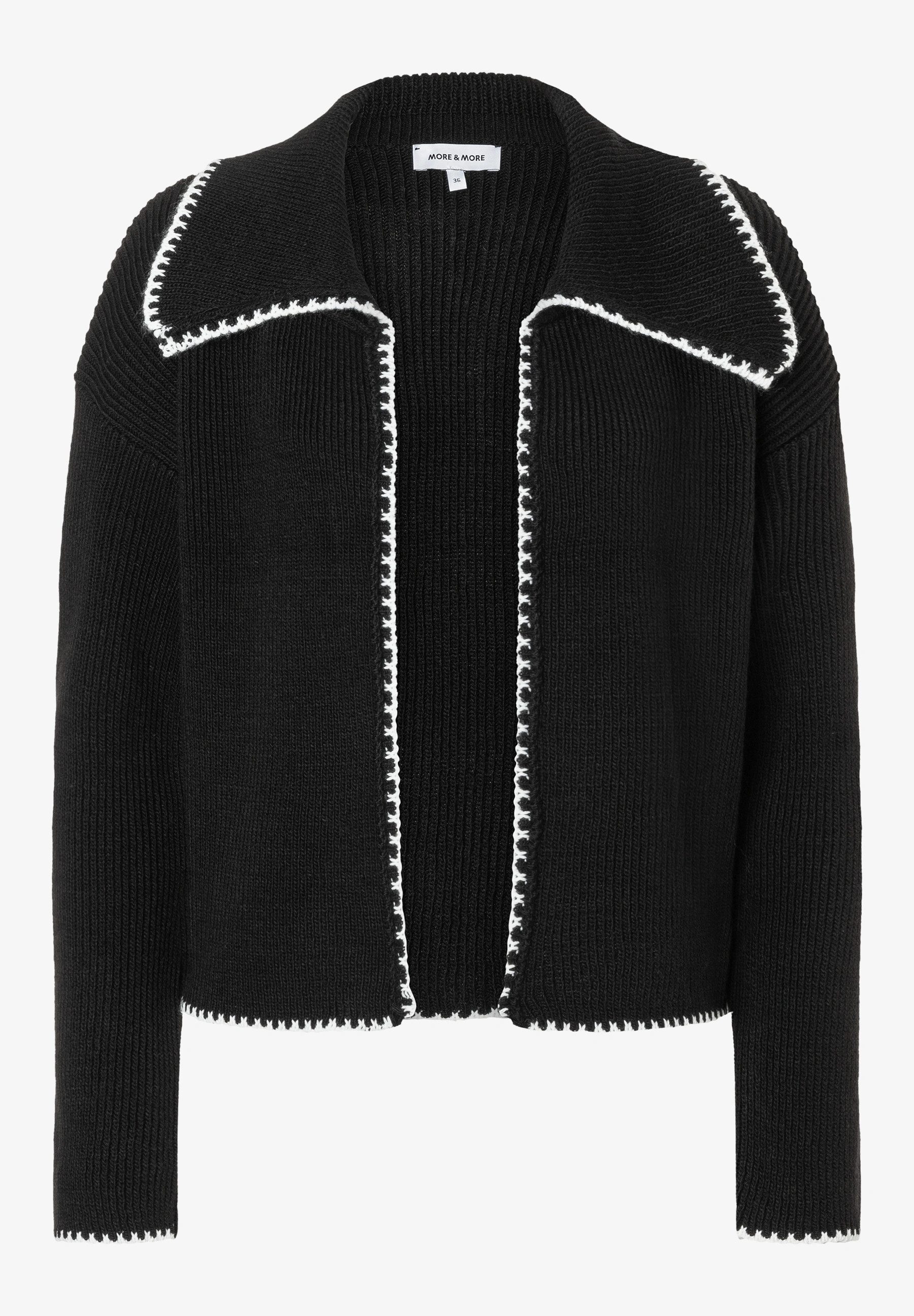 MORE&MORE Strickjacke MORE & MORE Cardigan schwarz