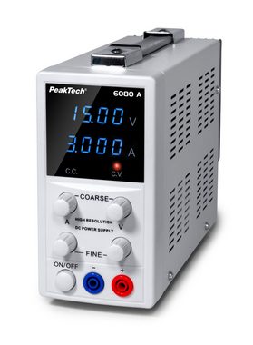 PeakTech PeakTech 6080 A: DC Linear Labornetzgerät, 0-15 V/ 0-3 A Labor-Netzteil