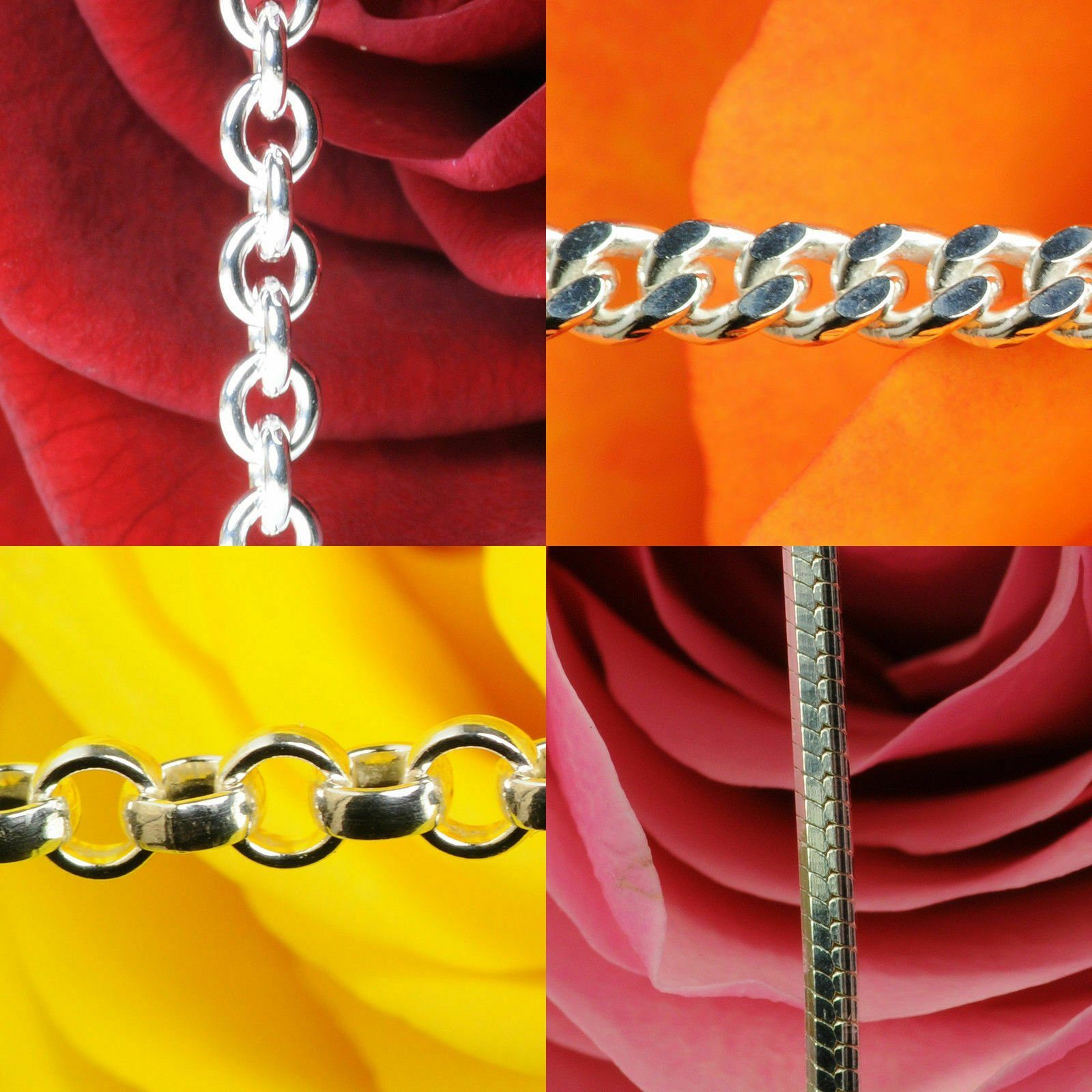 HOPLO Silberkette Silberkette Ankerkette rund Breite günstig online kaufen